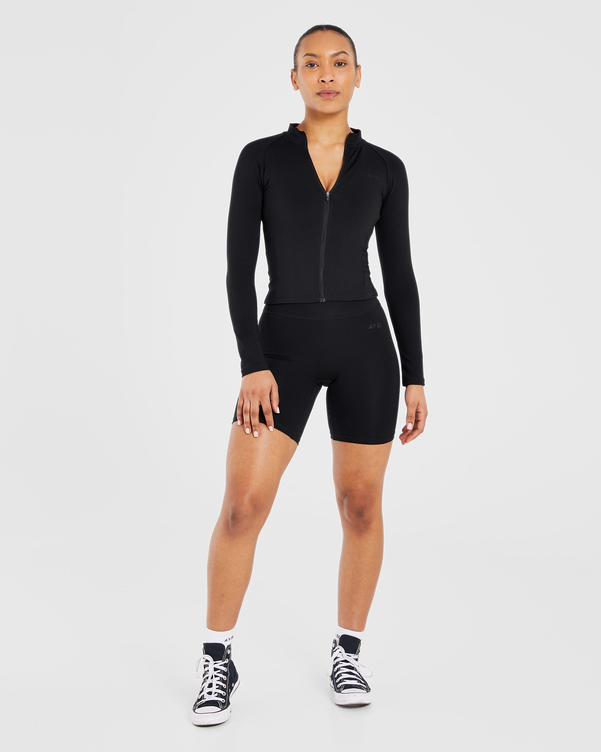 Staple Longline Zip Jacket - Noir