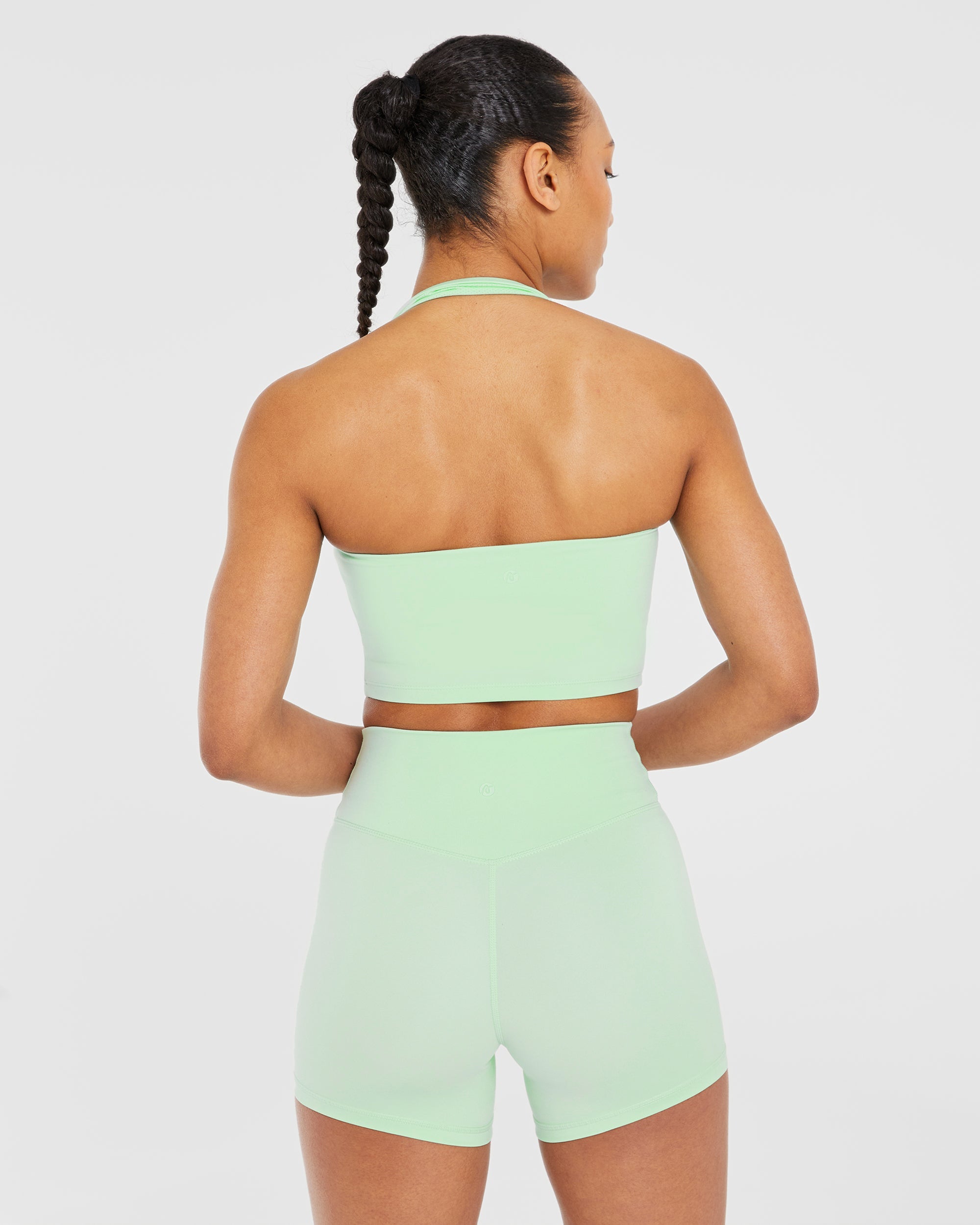 Staple Halterneck Crop Top - Mint Vert