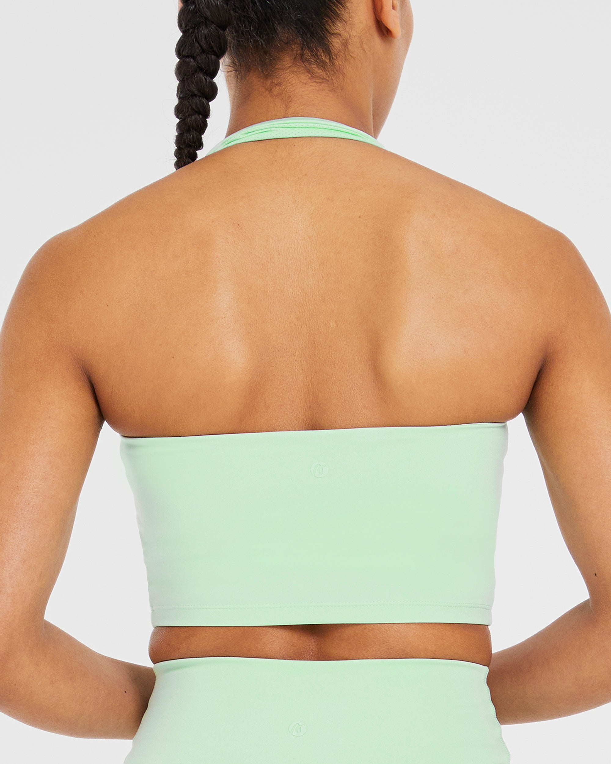 Staple Halterneck Crop Top - Mint Vert