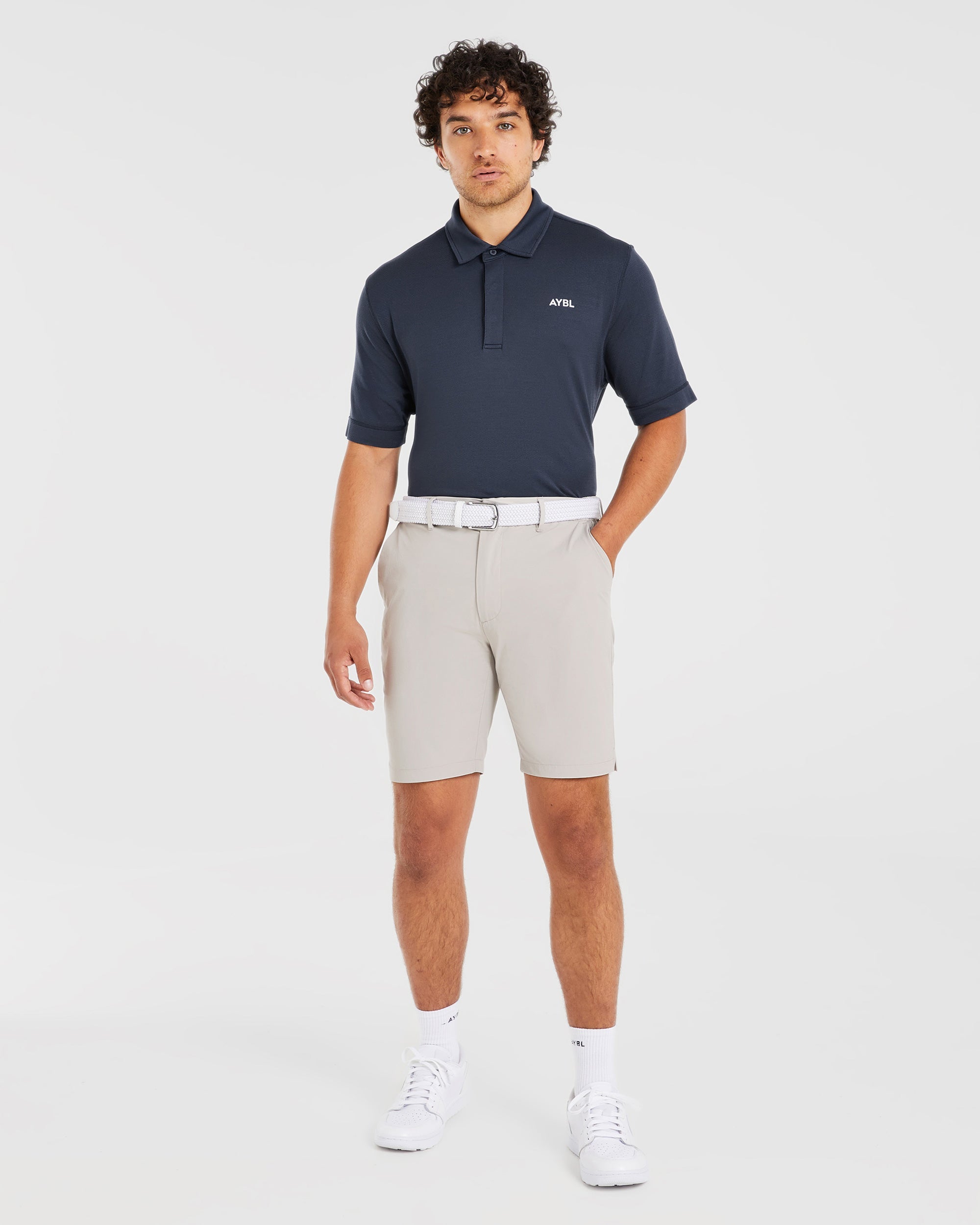 Performance Seamless Polo Shirt - Navy