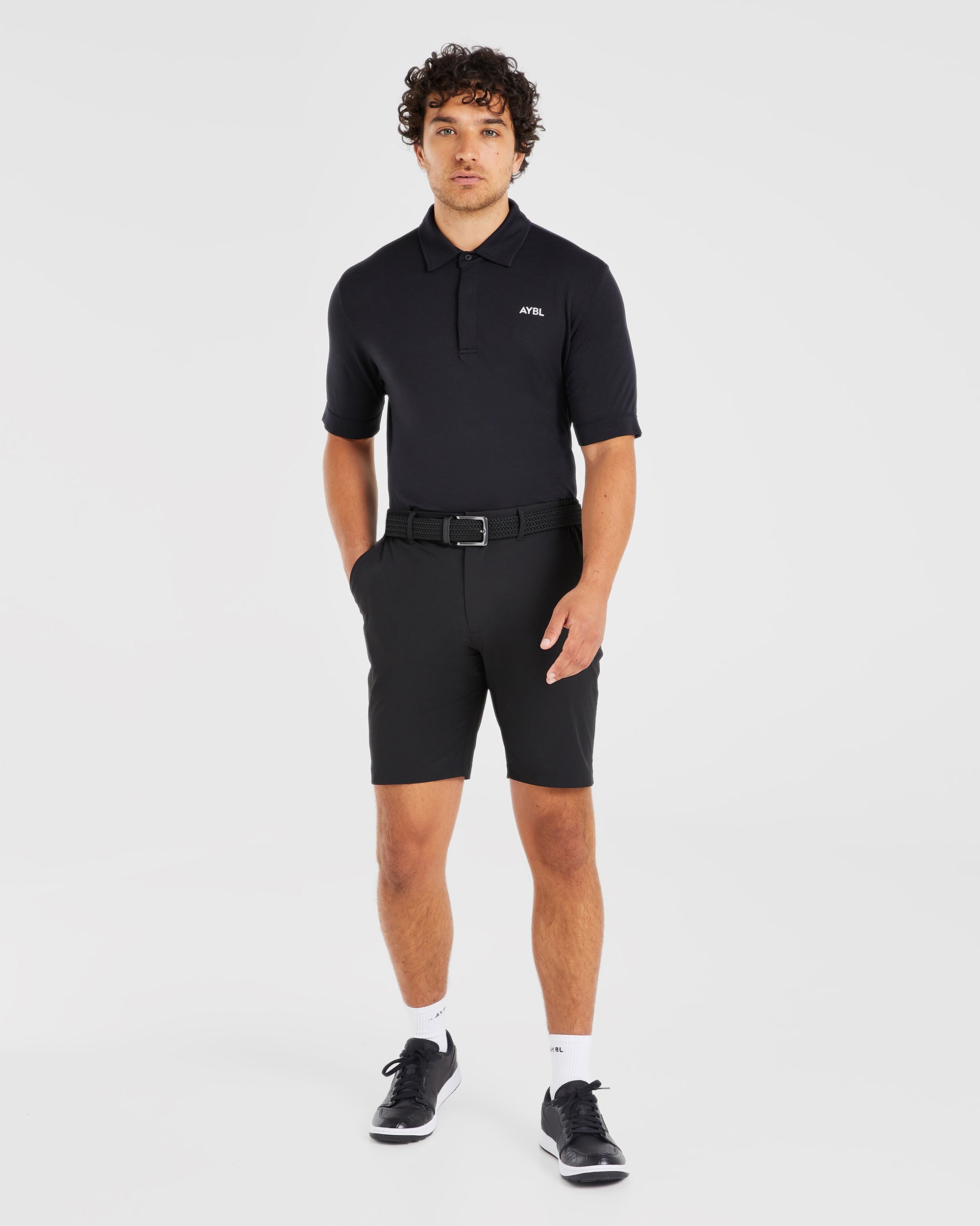 Performance Seamless Polo Shirt - Noir