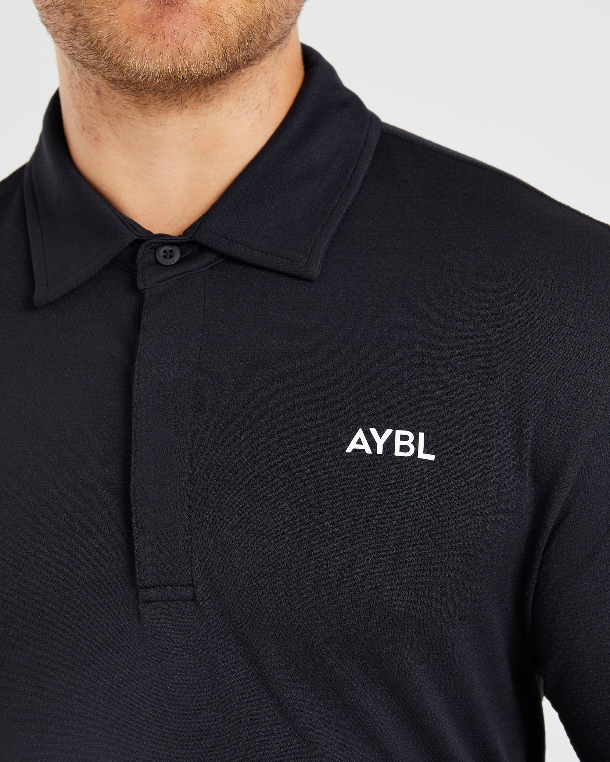 Performance Seamless Polo Shirt - Noir