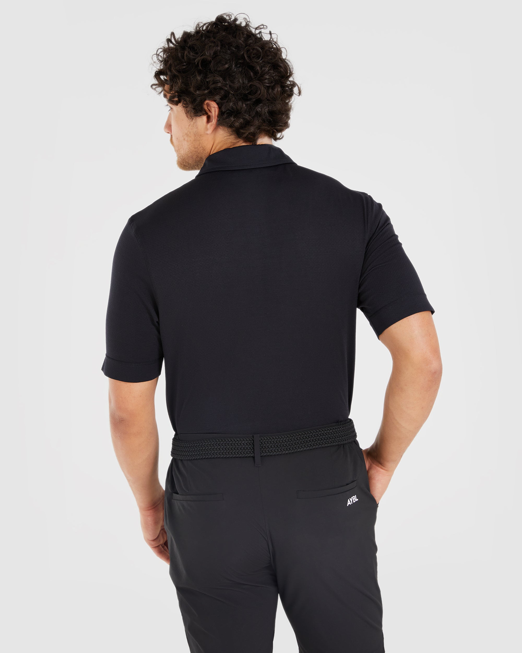 Performance Seamless Polo Shirt - Noir