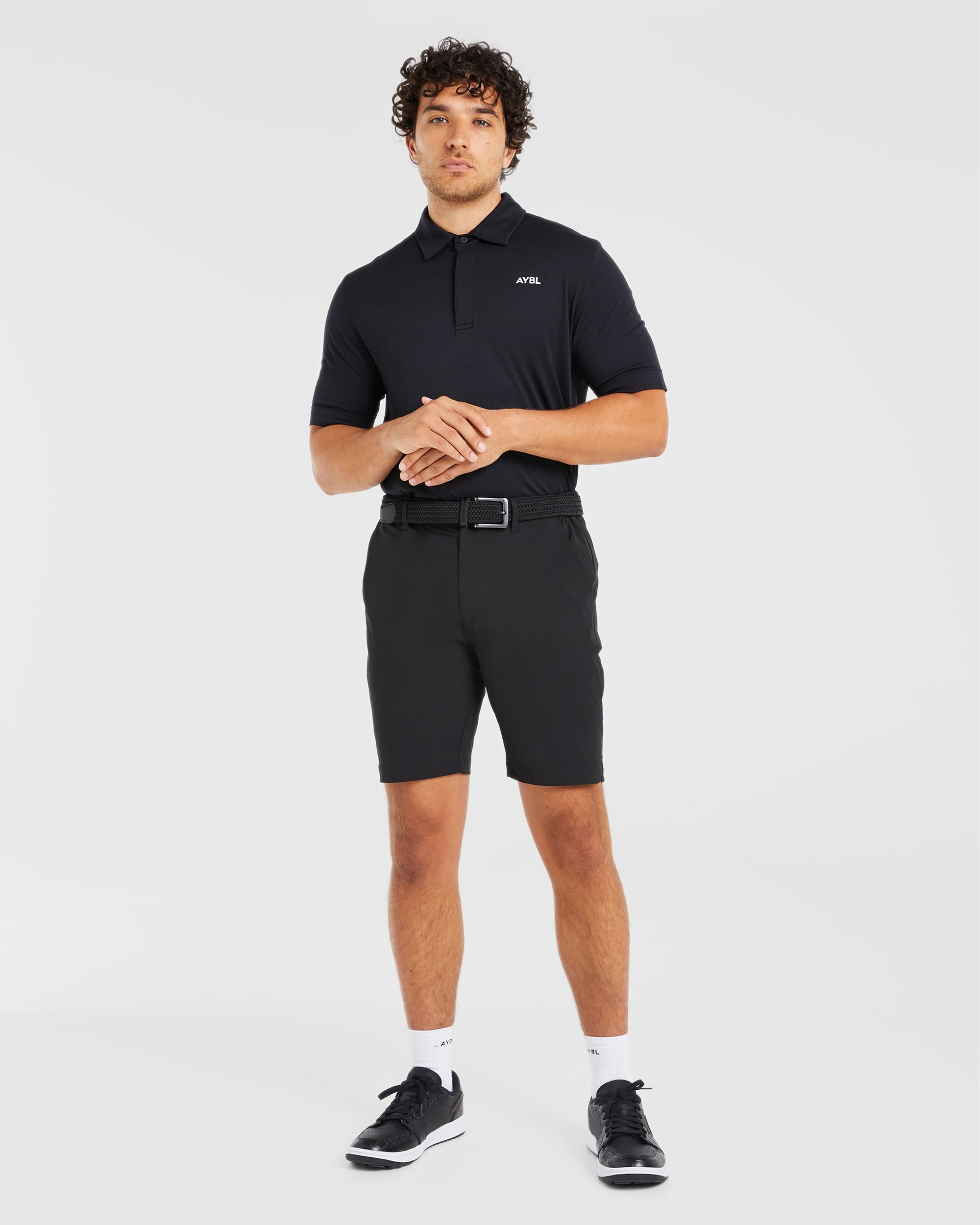 Performance Seamless Polo Shirt - Noir