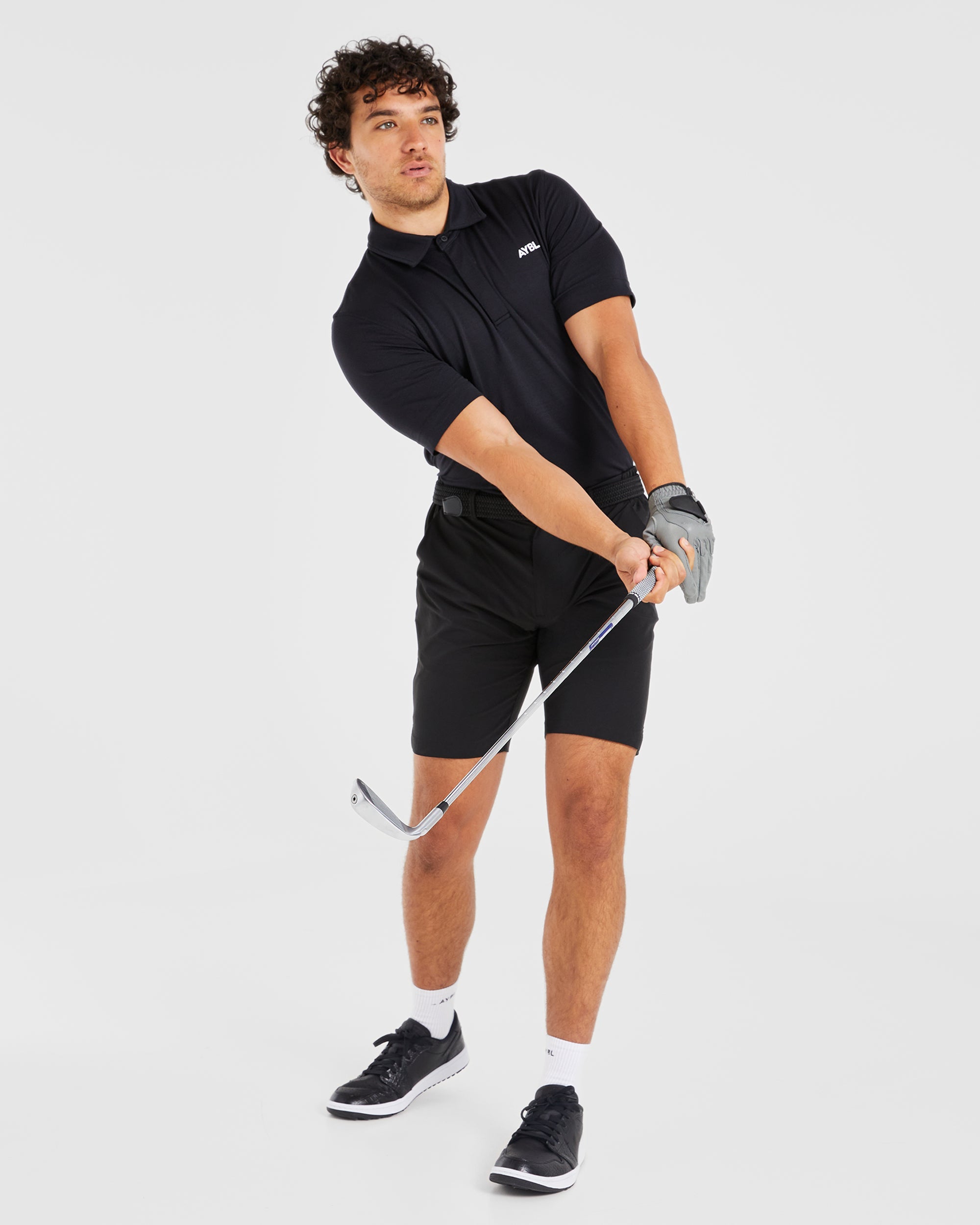 Performance Seamless Polo Shirt - Noir