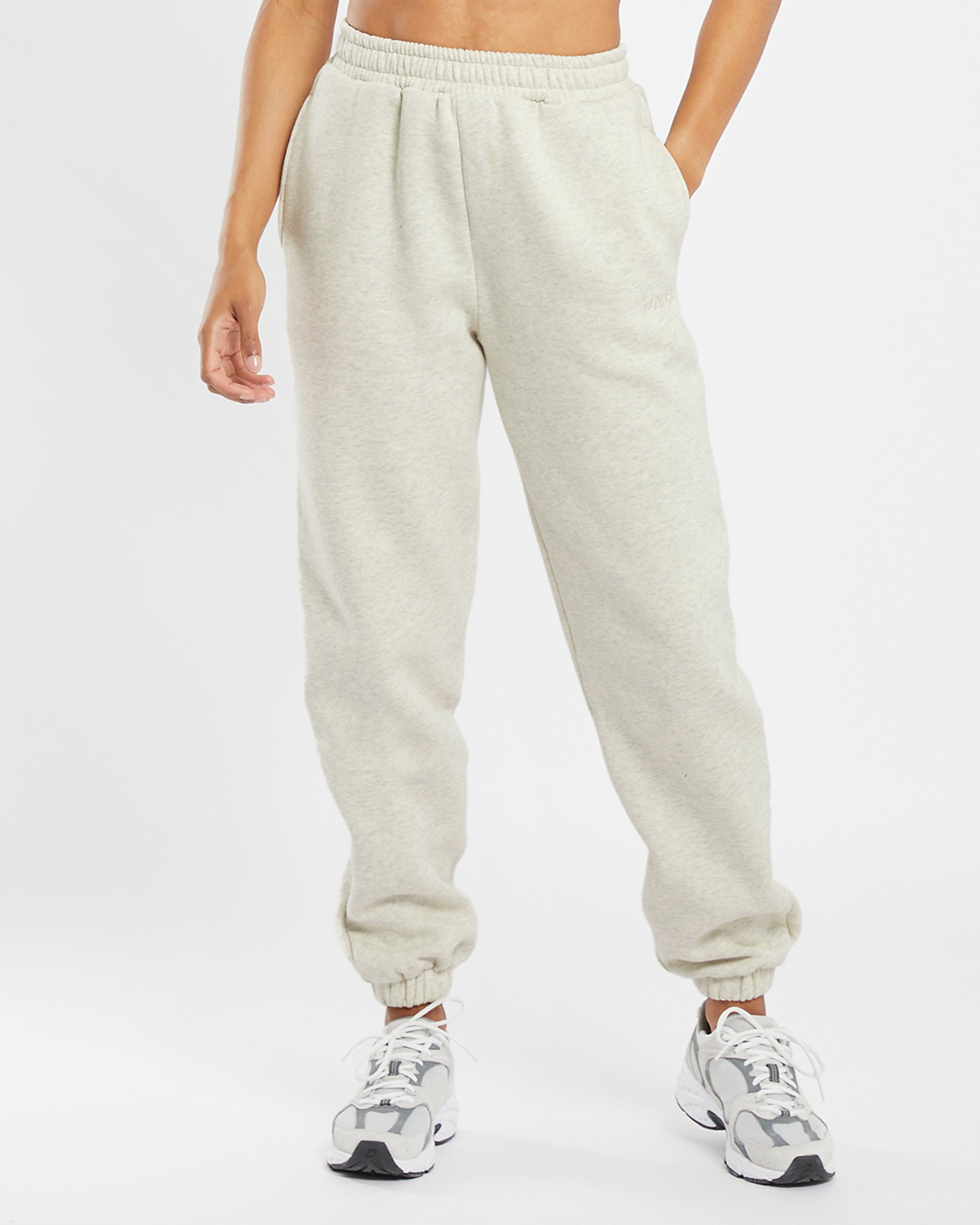 Premium Oversized Joggers - Beige Marl