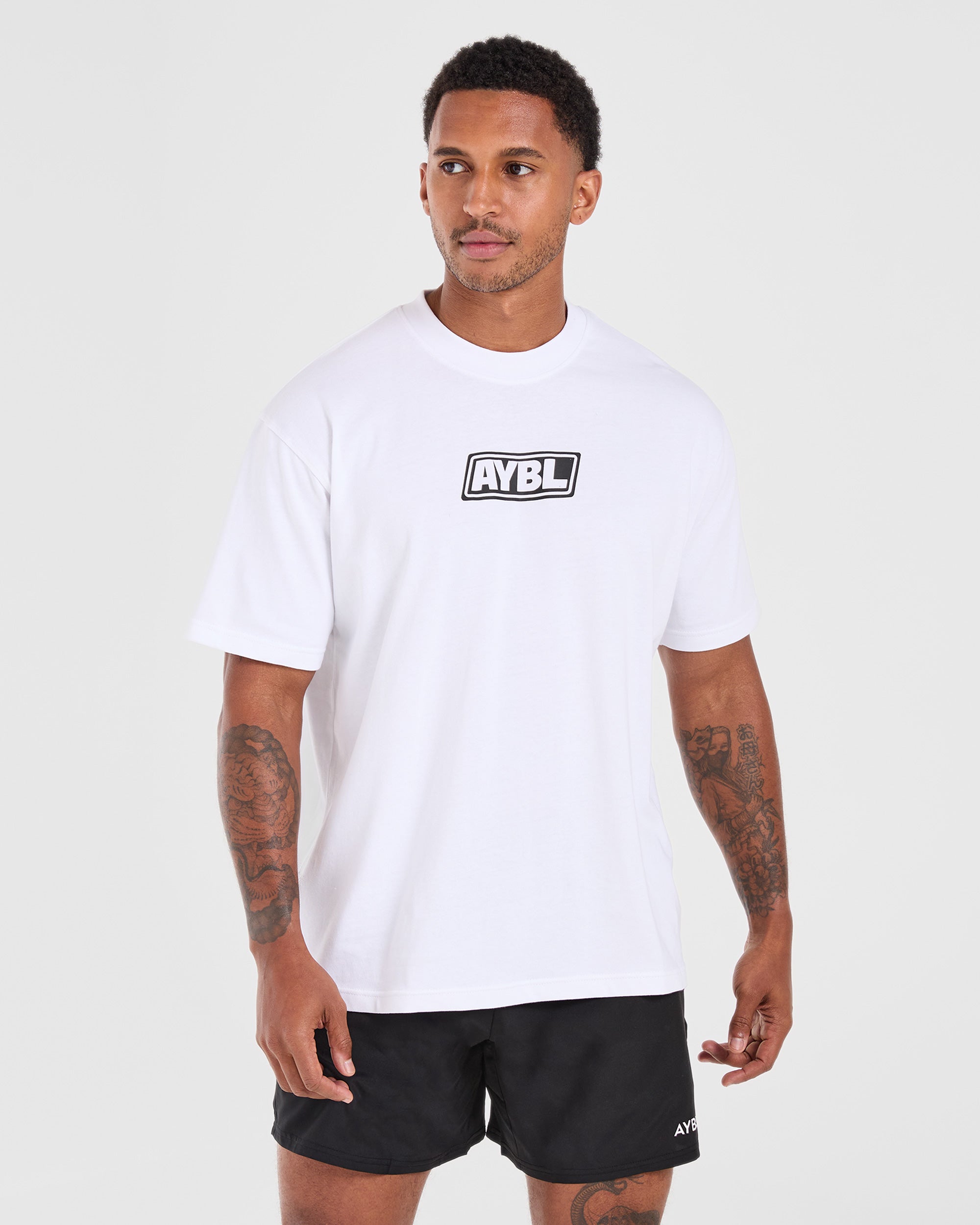 Retro Oversized T Shirt - Blanc