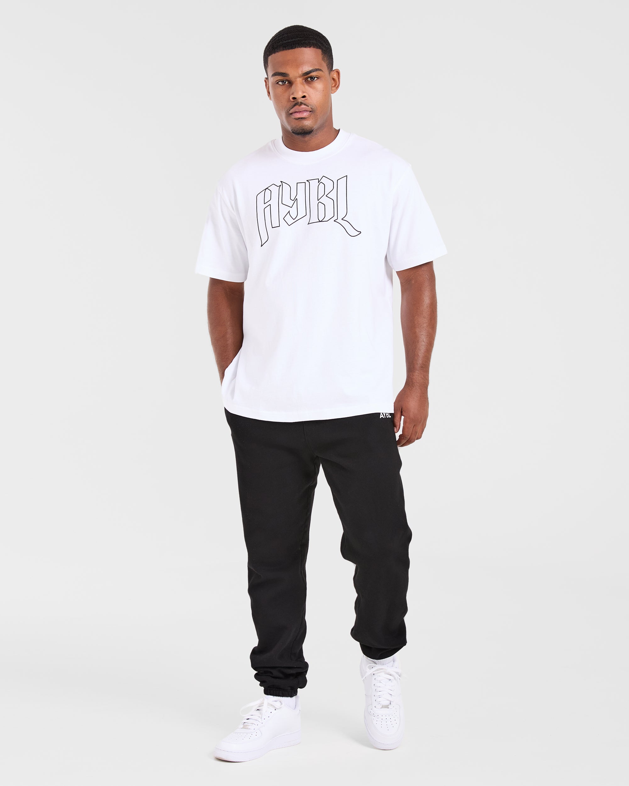 Gothic Oversized T Shirt - Blanc