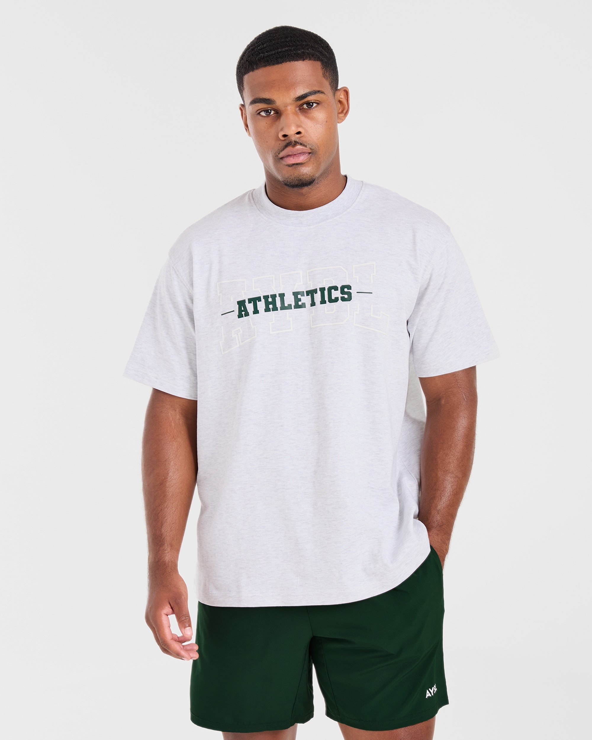 Athletics Oversized T Shirt - Gris Marl