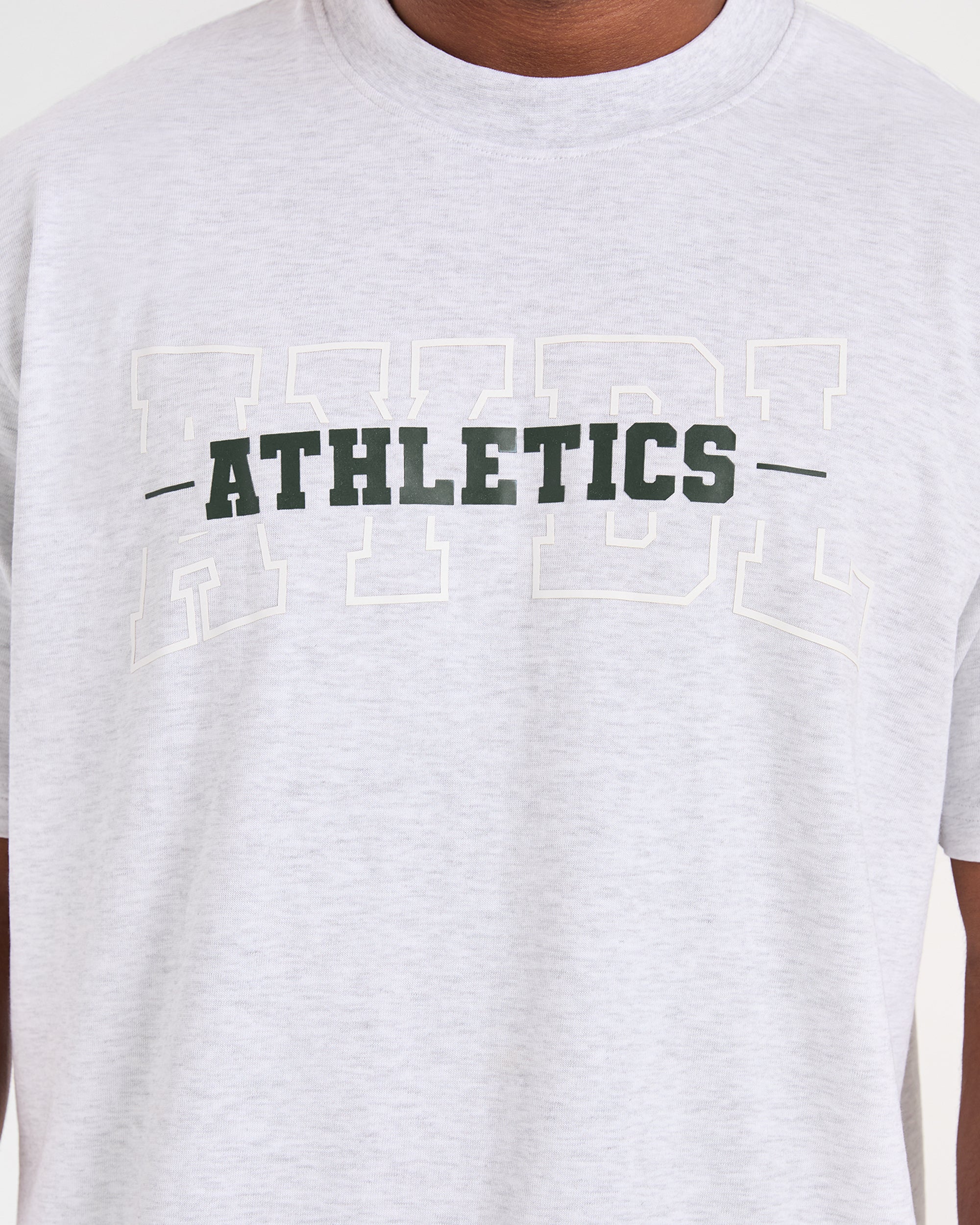 Athletics Oversized T Shirt - Gris Marl