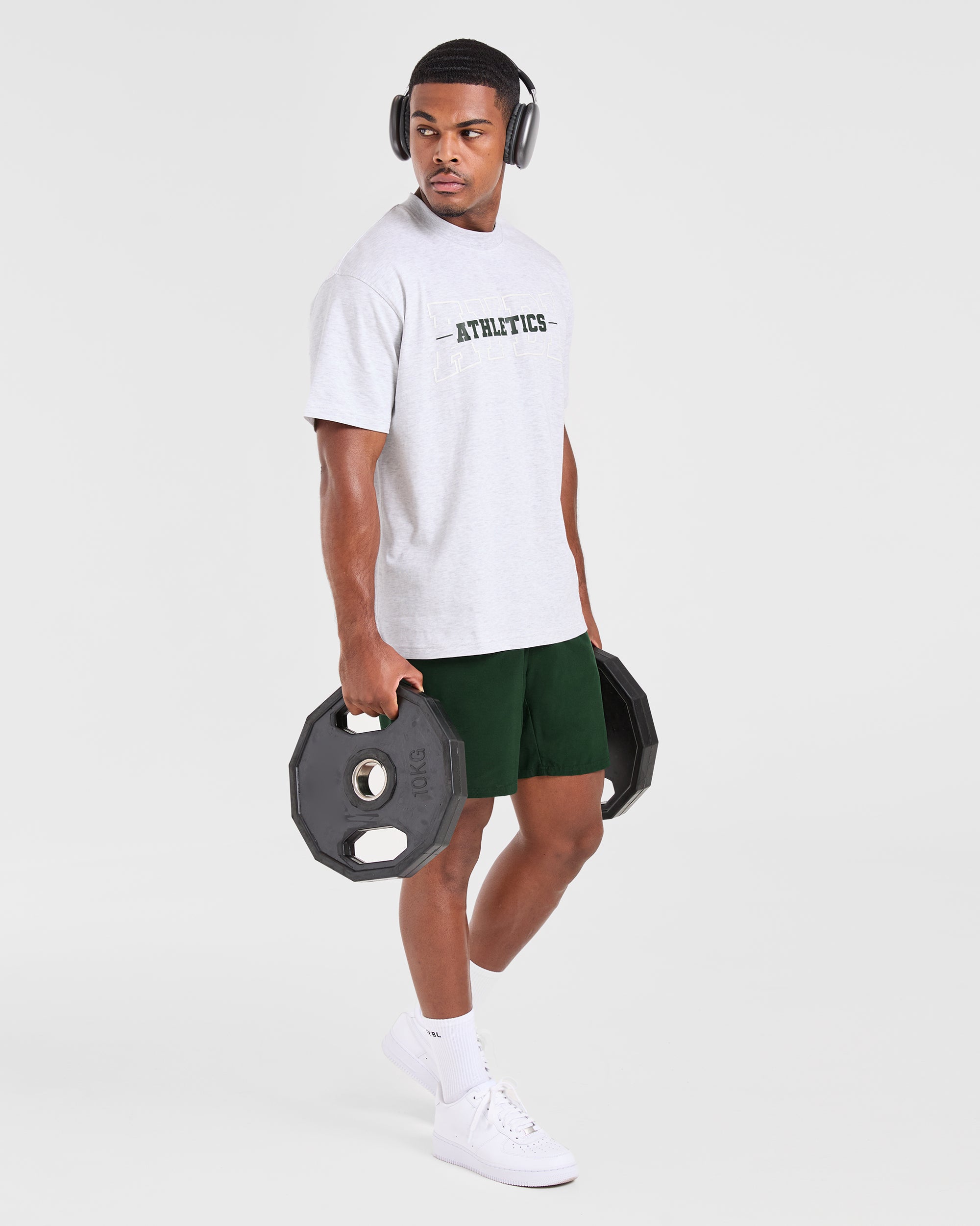 Athletics Oversized T Shirt - Gris Marl