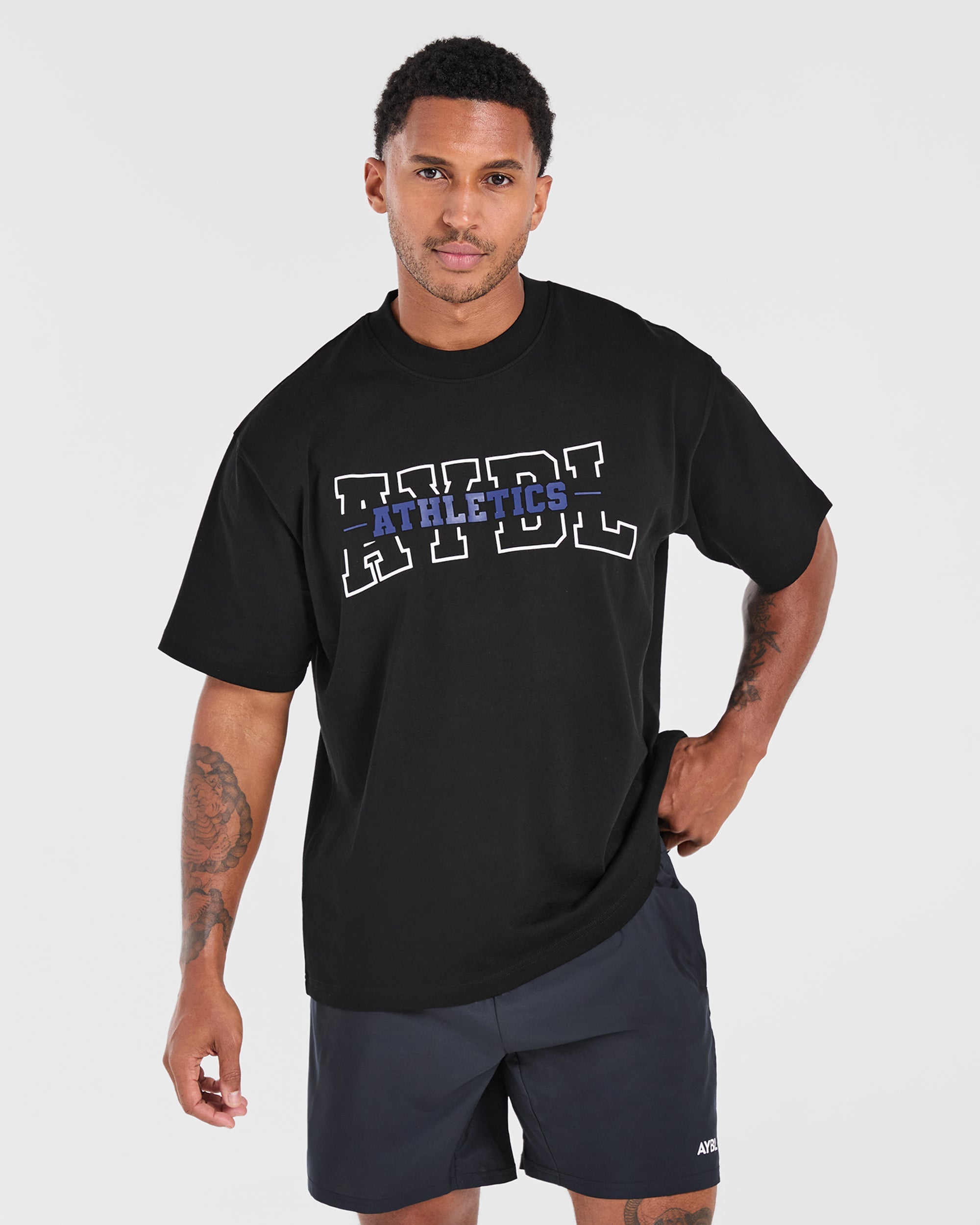 Athletics Oversized T Shirt - Noir