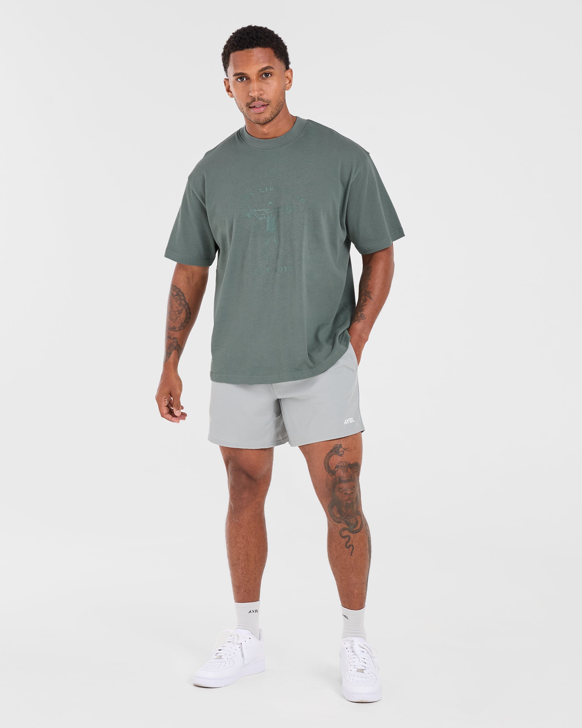 Lift Club Oversized T Shirt - Vintage Sage