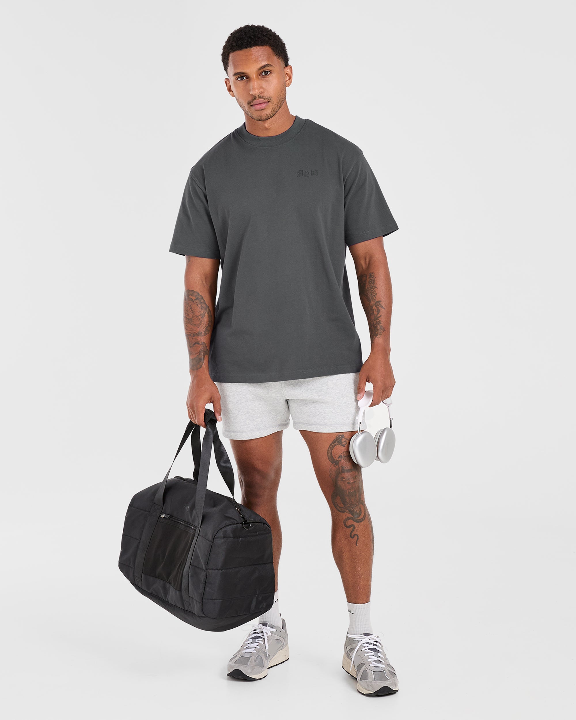 Mind of Steel Oversized T Shirt - Charcoal