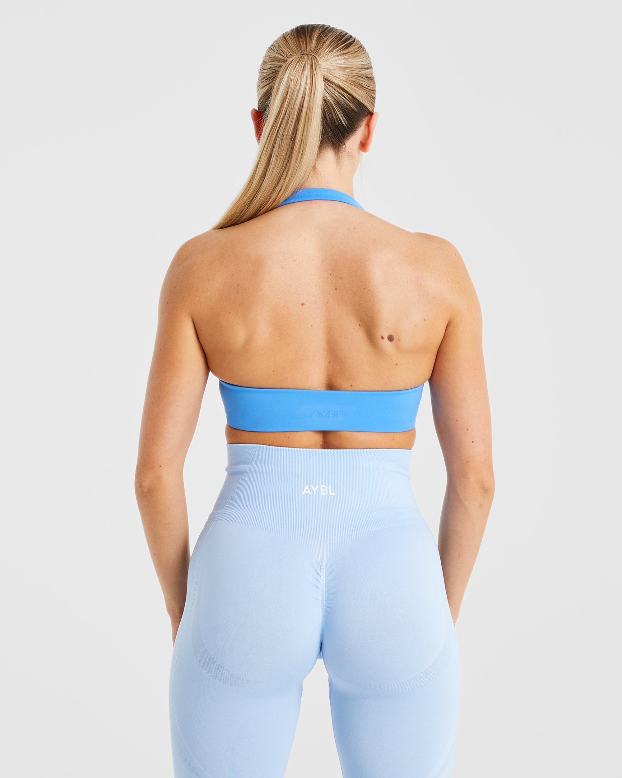 Essential Halterneck Sports Bra - Summer Bleu