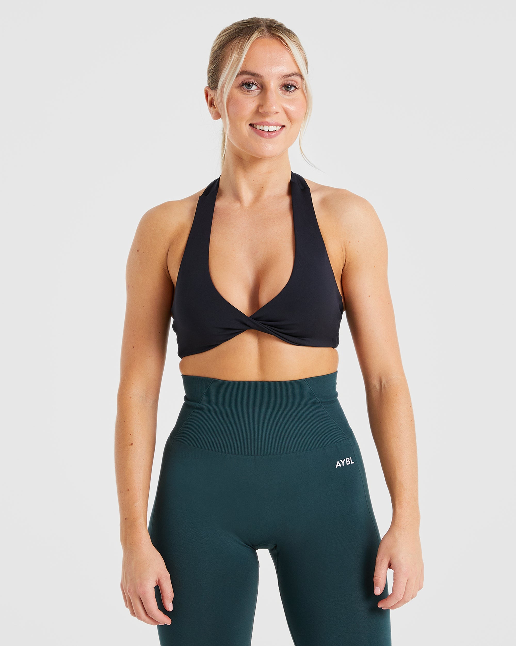 Essential Halterneck Sports Bra - Noir