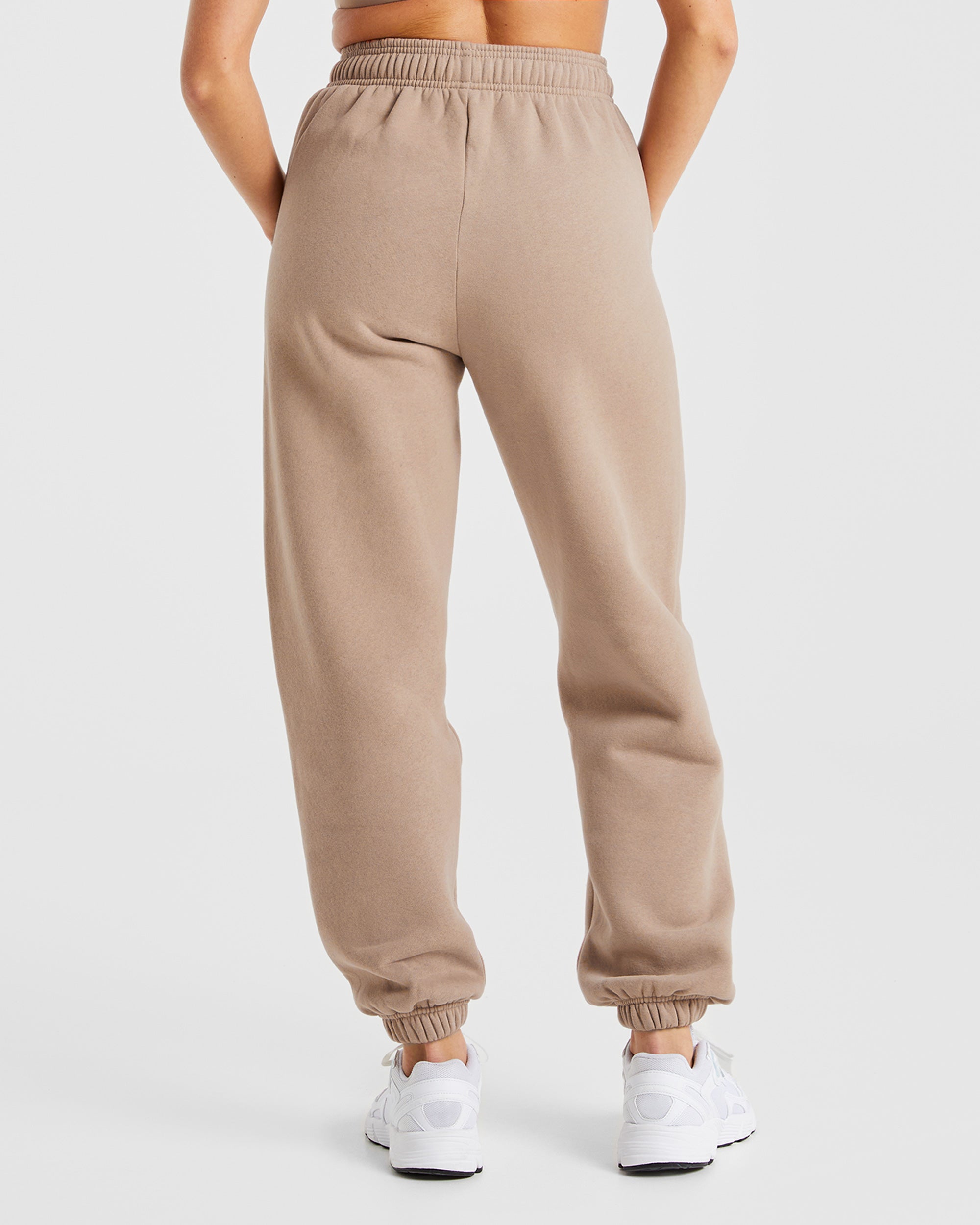 Varsity Oversized Joggers - Latte Marron