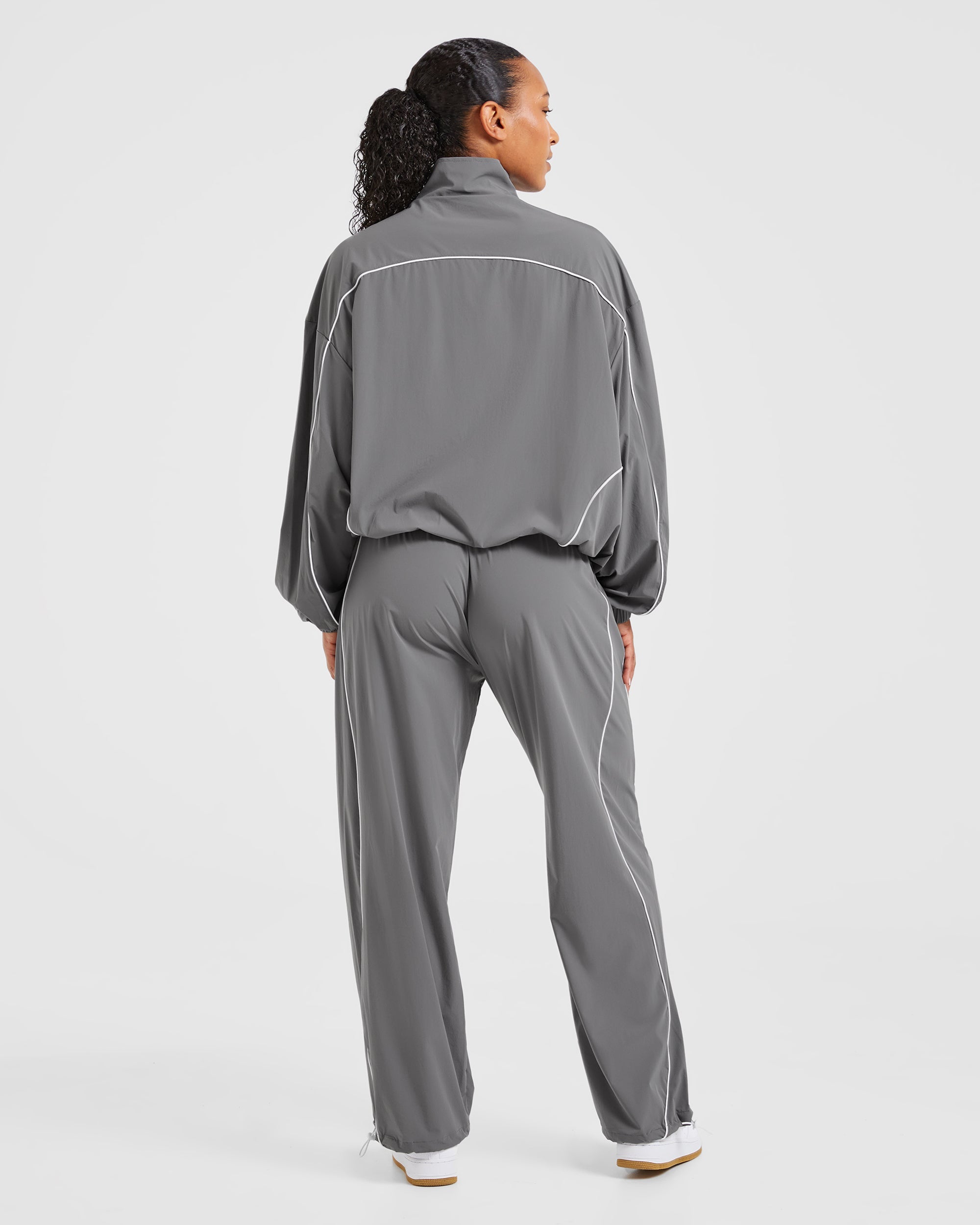 Justine Oversized Track Jacket - Gris