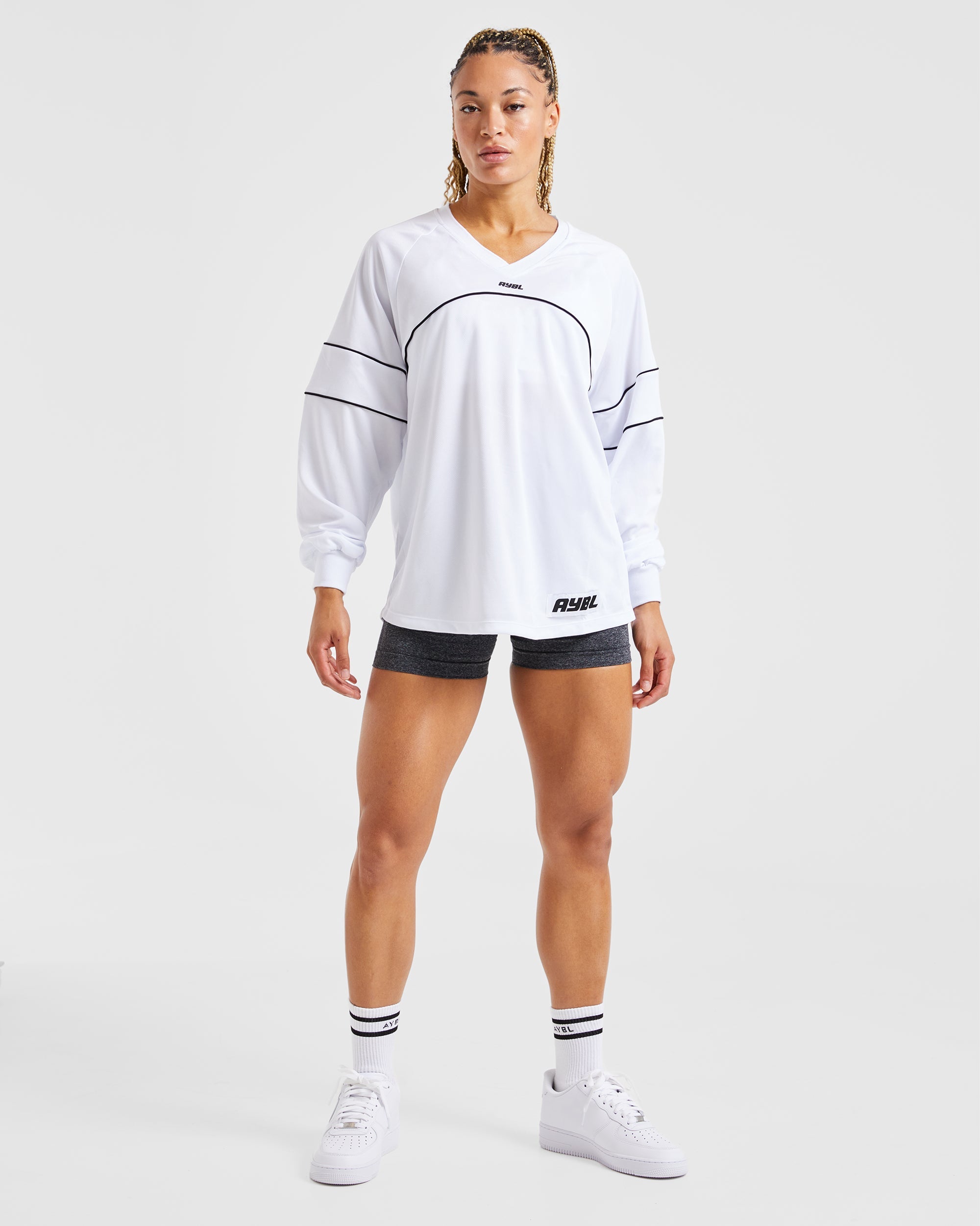 Justine Long Sleeve Jersey - Blanc