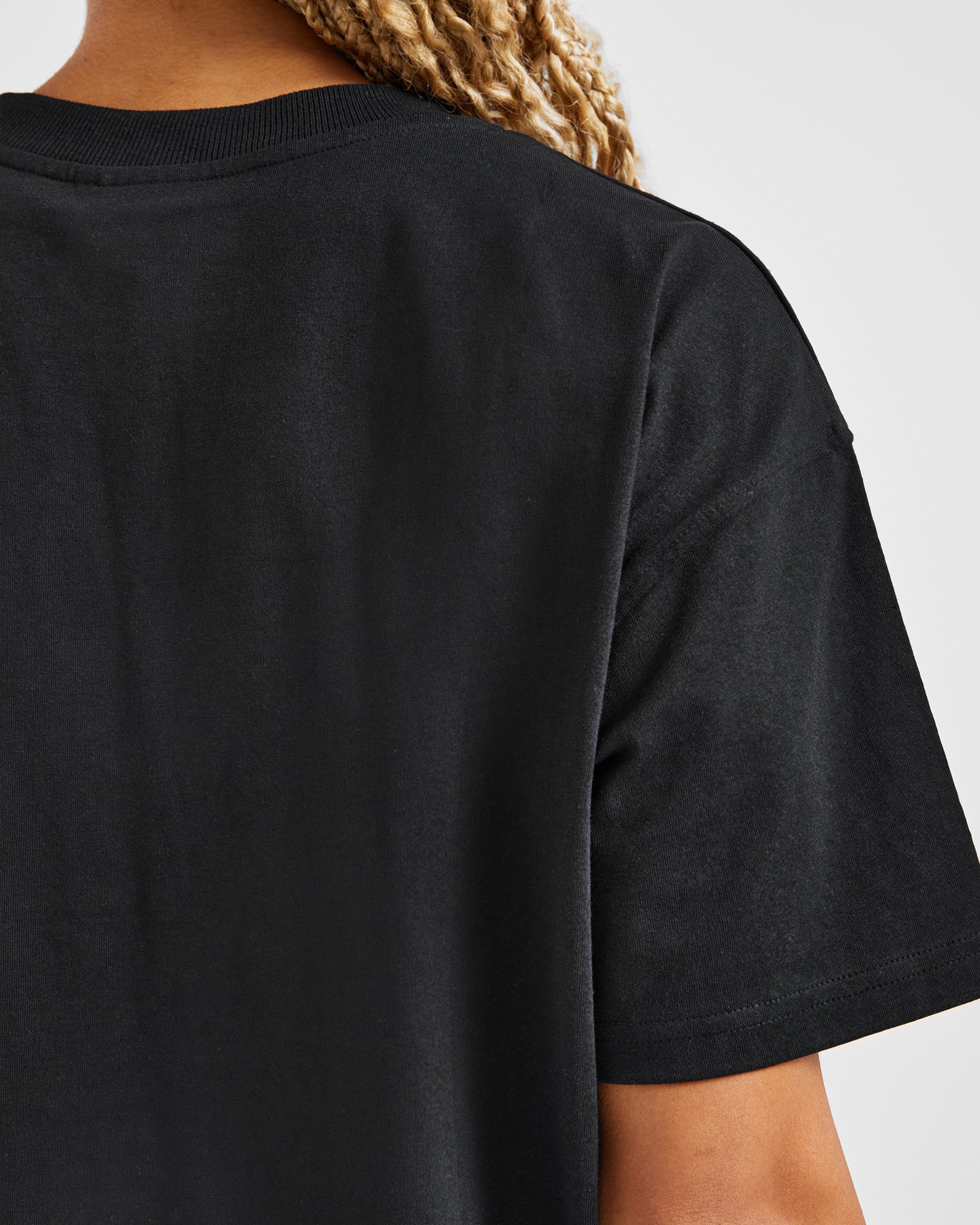 Justine Oversized T Shirt - Noir/Rouge