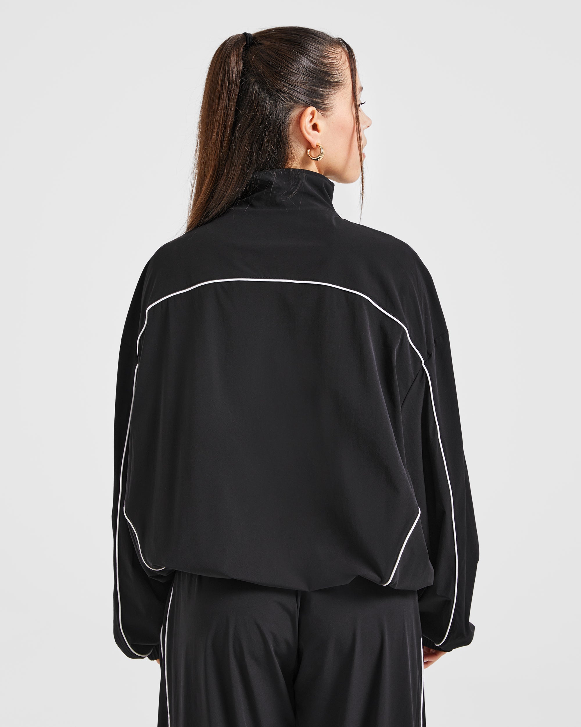 Justine Oversized Track Jacket - Noir