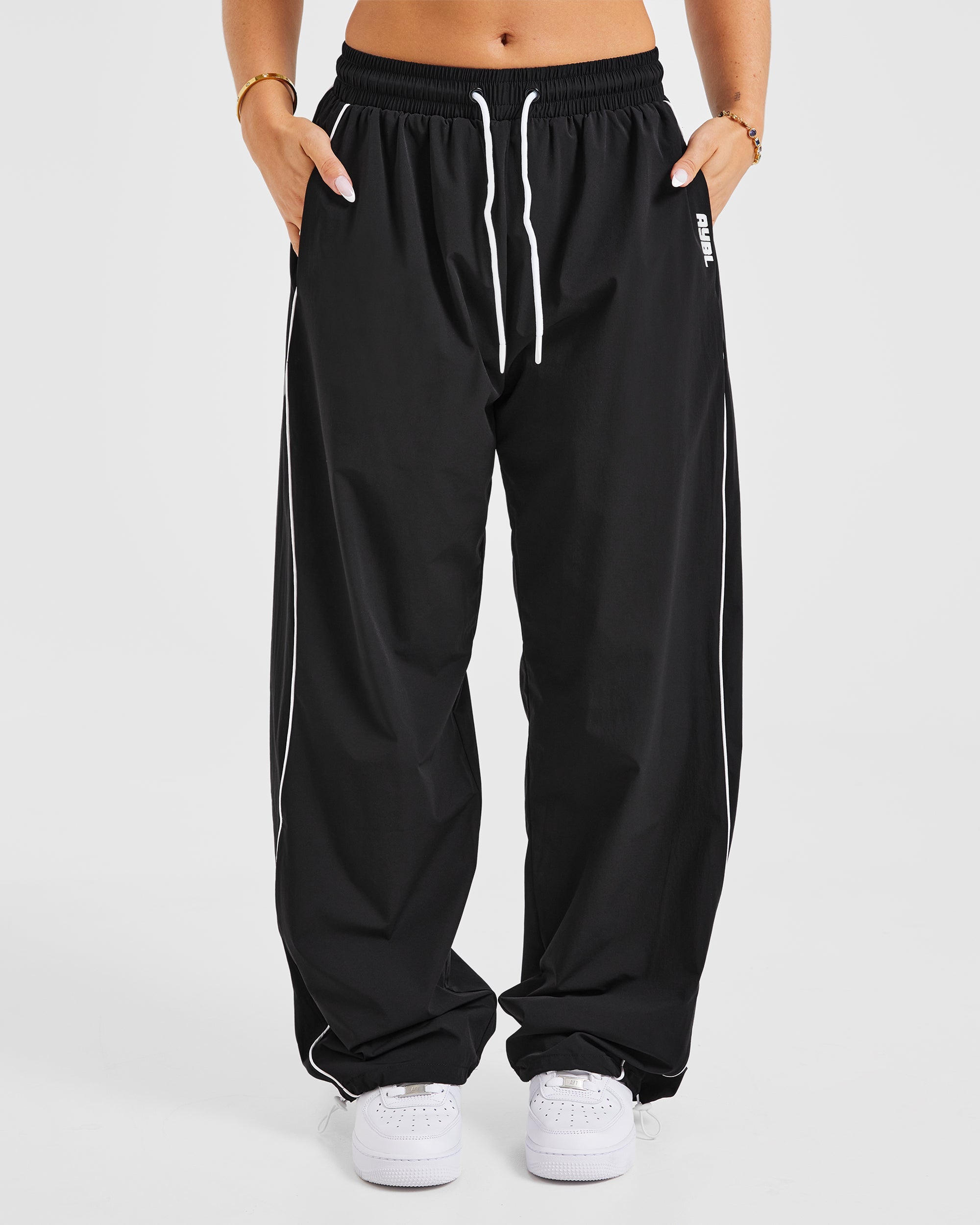 Justine Oversized Track Joggers - Noir