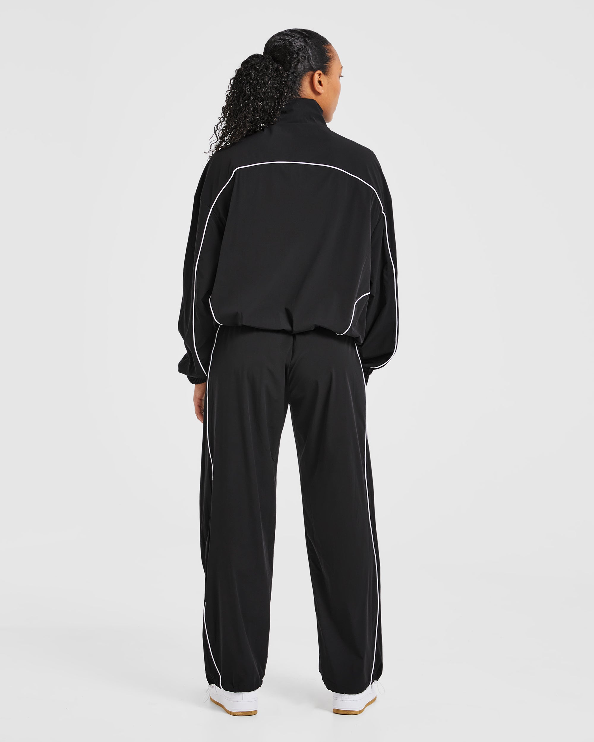 Justine Oversized Track Jacket - Noir