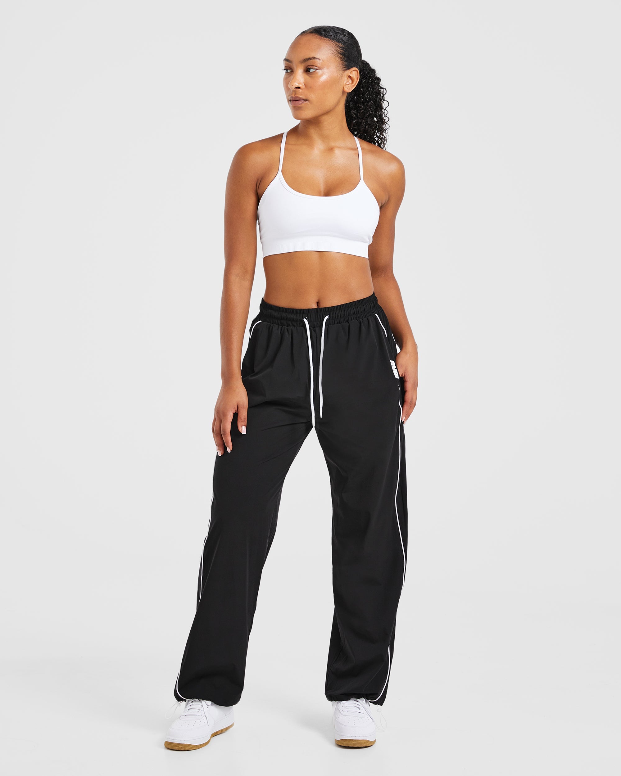 Justine Oversized Track Joggers - Noir