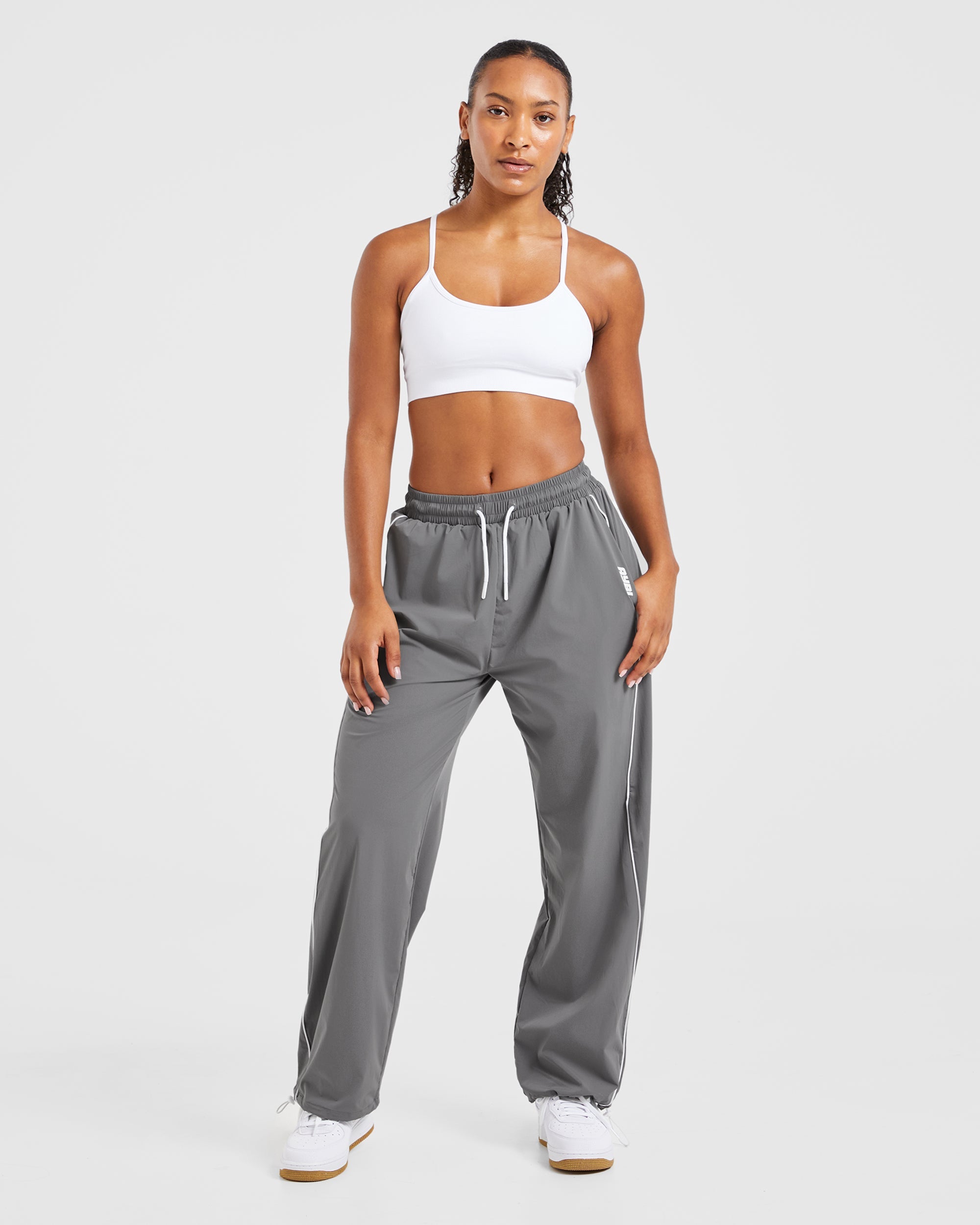 Justine Oversized Track Joggers - Gris