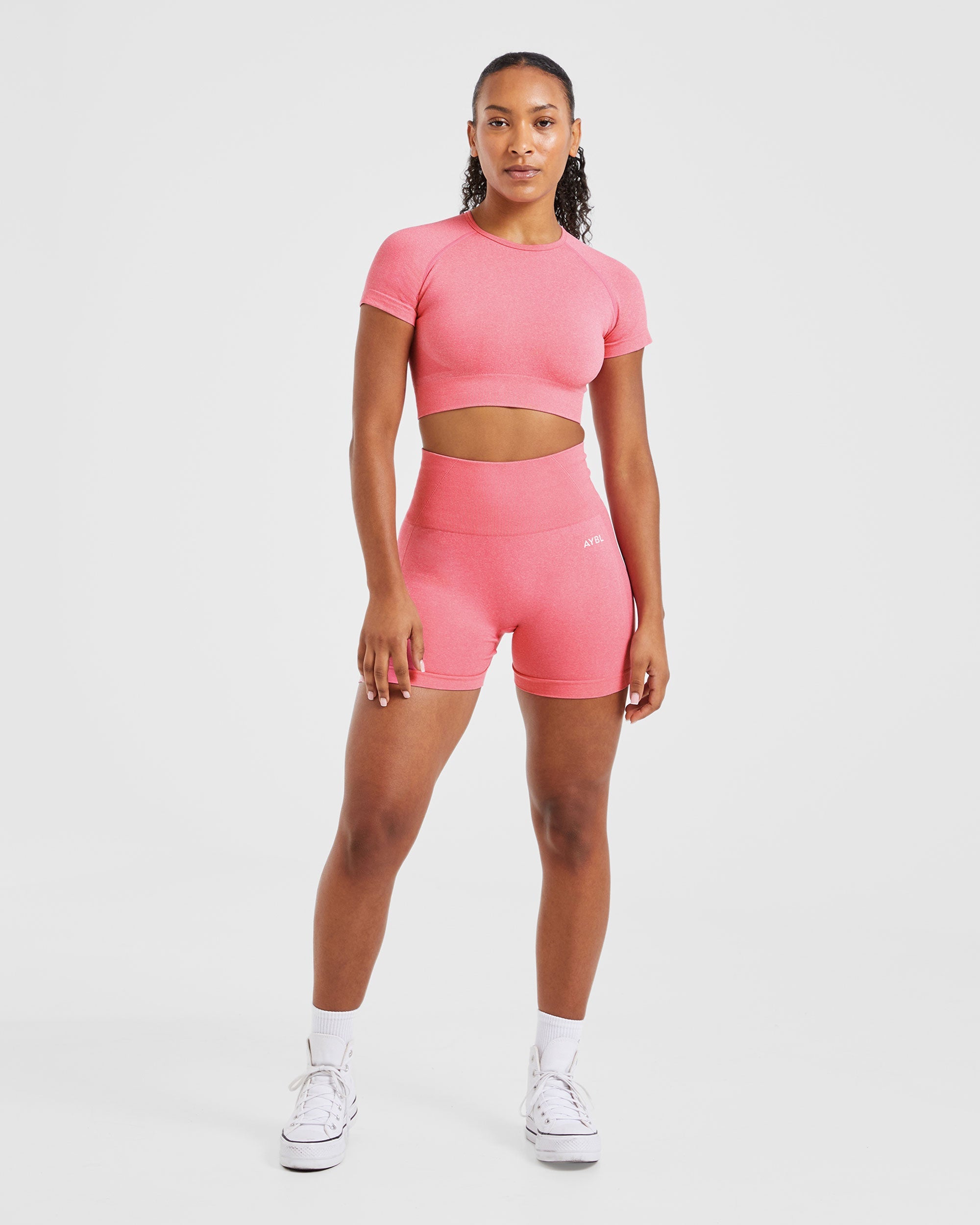 Empower Seamless Crop Top - Rose Marl