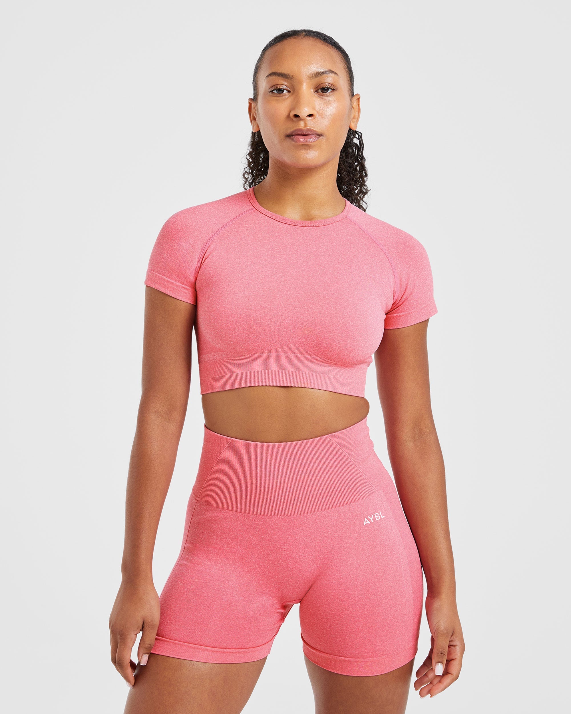 Empower Seamless Crop Top - Rose Marl