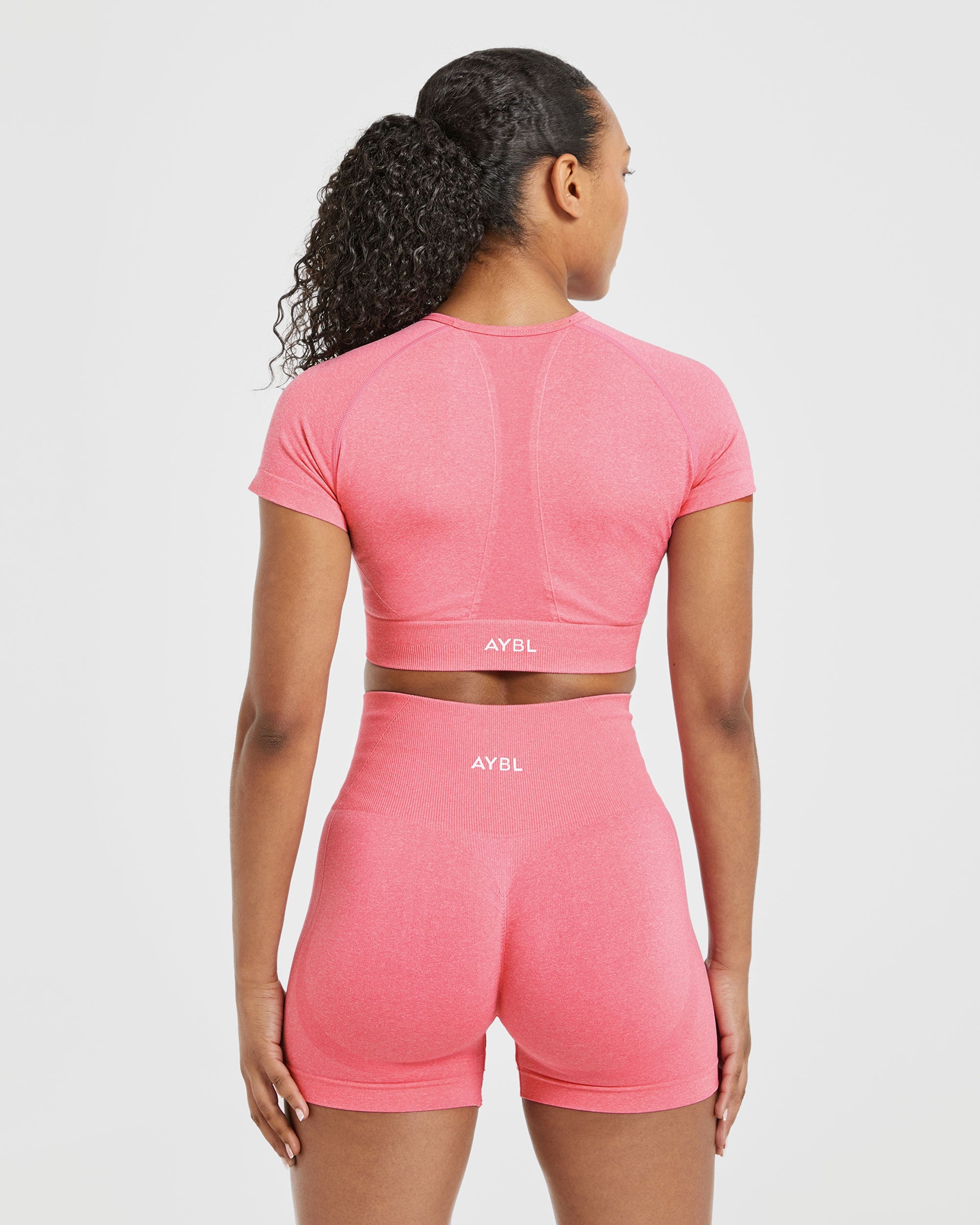 Empower Seamless Crop Top - Rose Marl