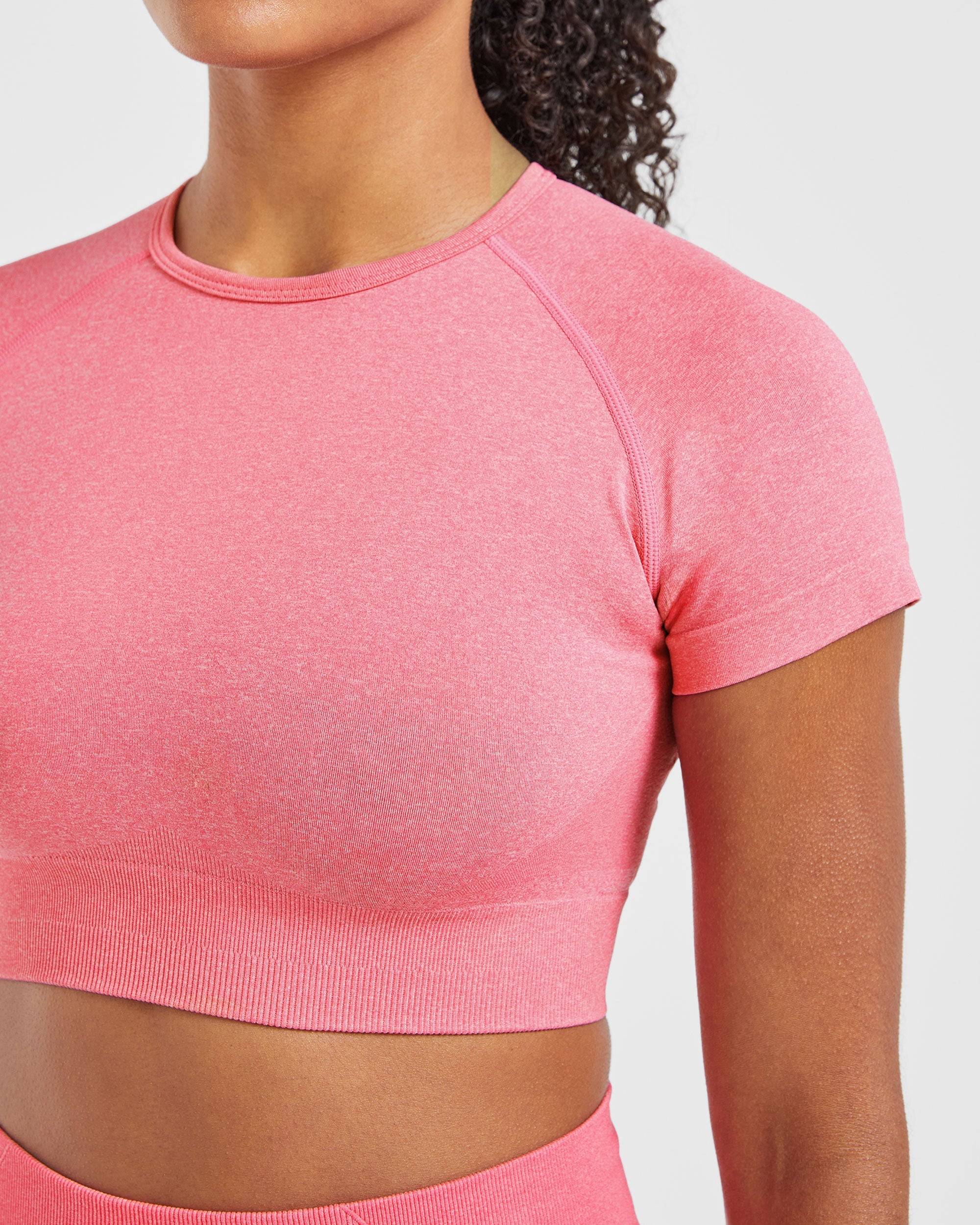 Empower Seamless Crop Top - Rose Marl