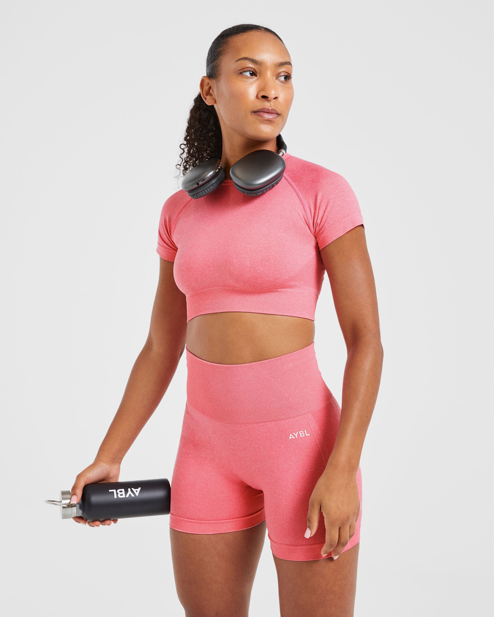 Empower Seamless Crop Top - Rose Marl