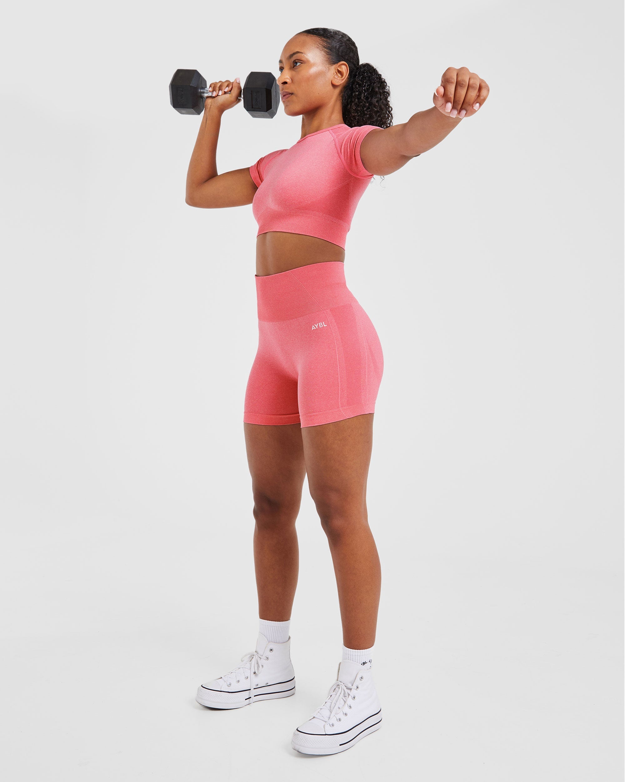 Empower Seamless Crop Top - Rose Marl