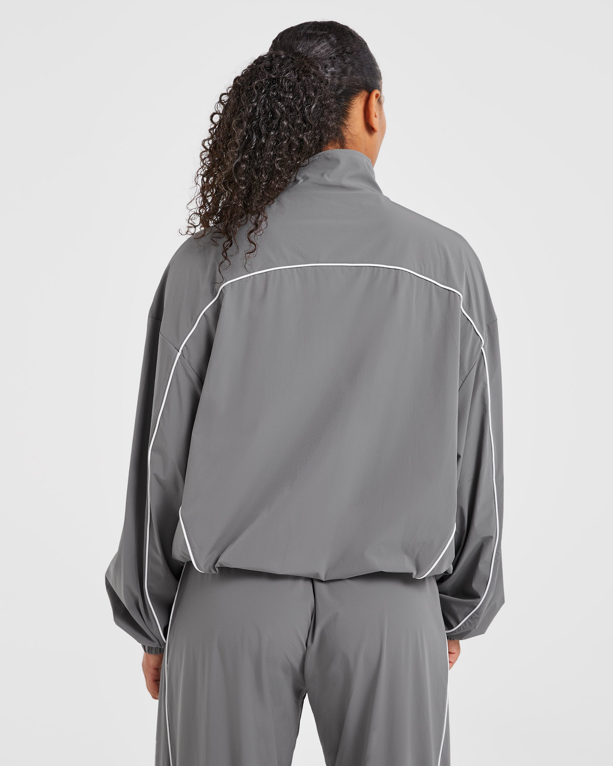 Justine Oversized Track Jacket - Gris