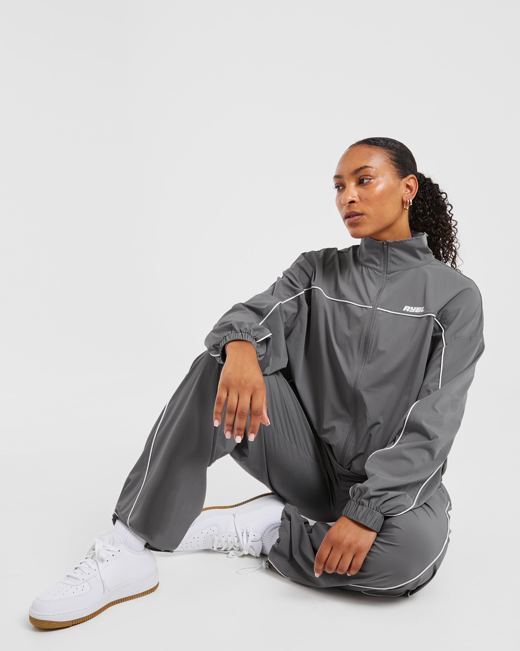 Justine Oversized Track Jacket - Gris