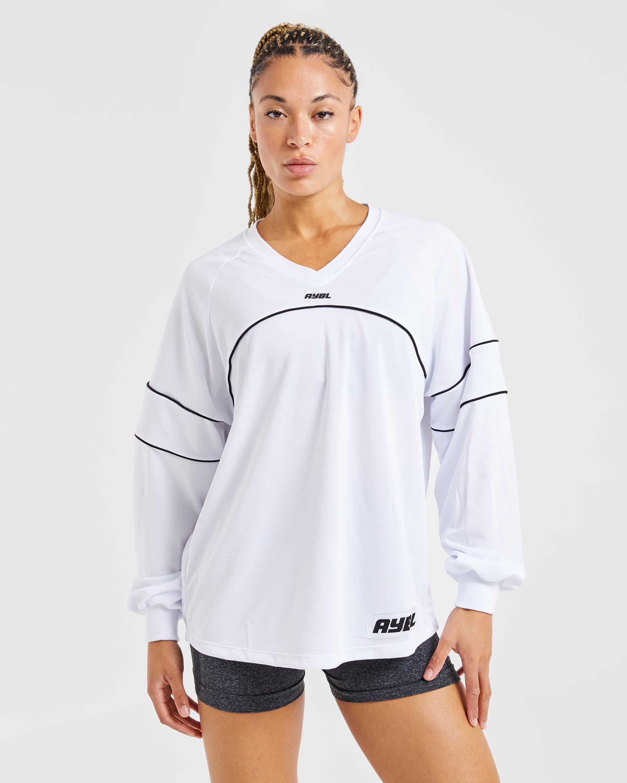 Justine Long Sleeve Jersey - Blanc