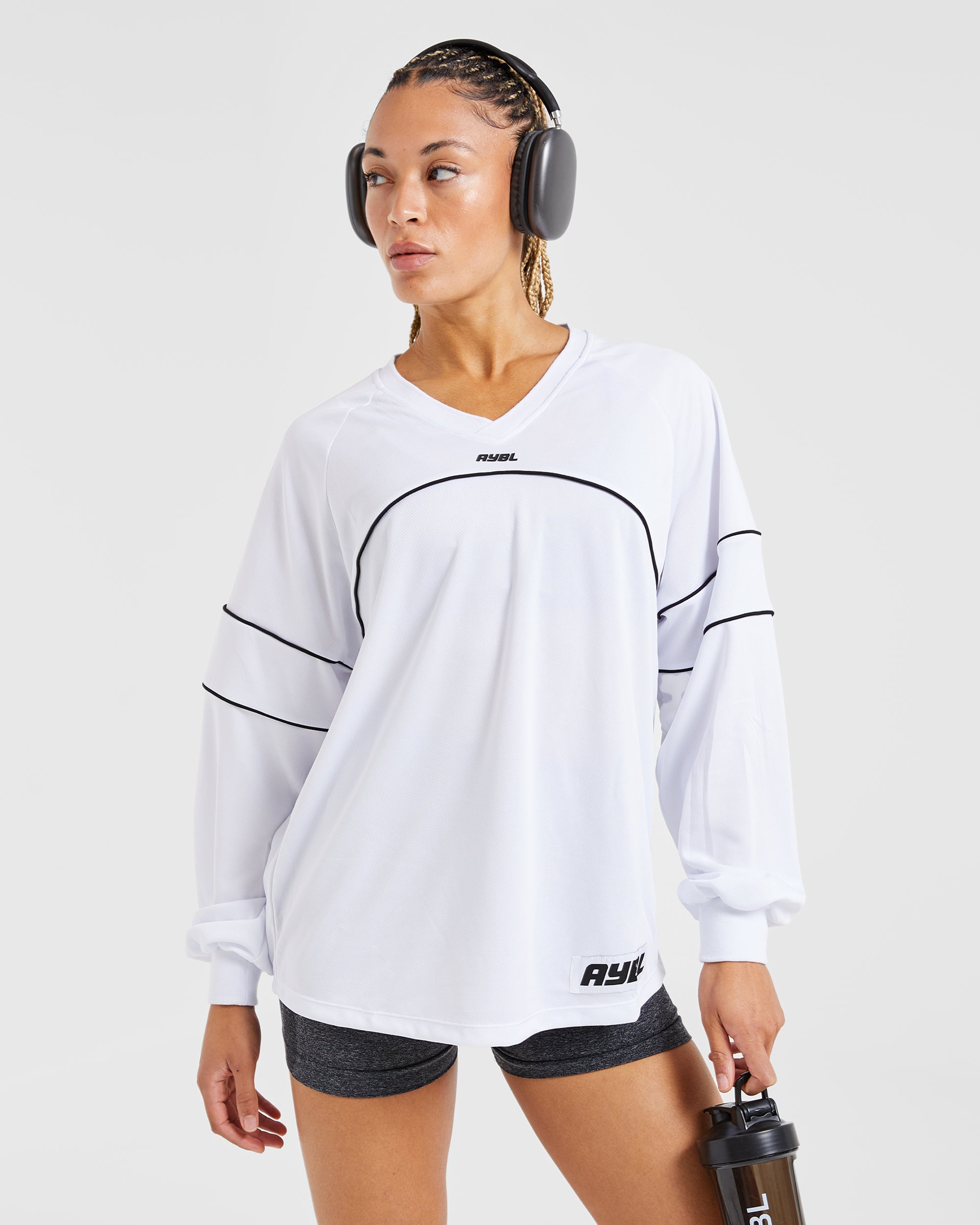 Justine Long Sleeve Jersey - Blanc