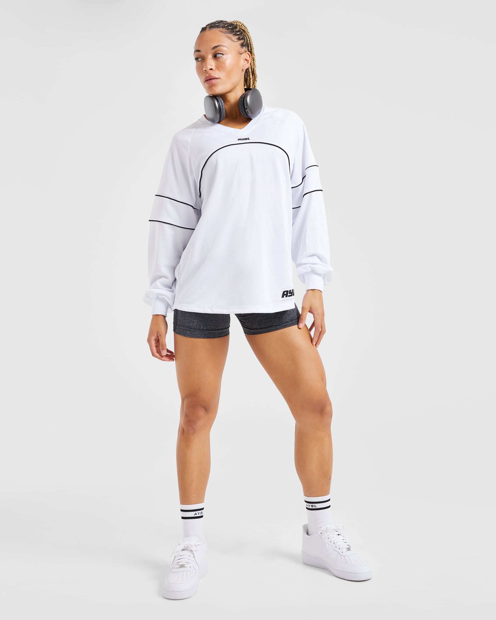 Justine Long Sleeve Jersey - Blanc