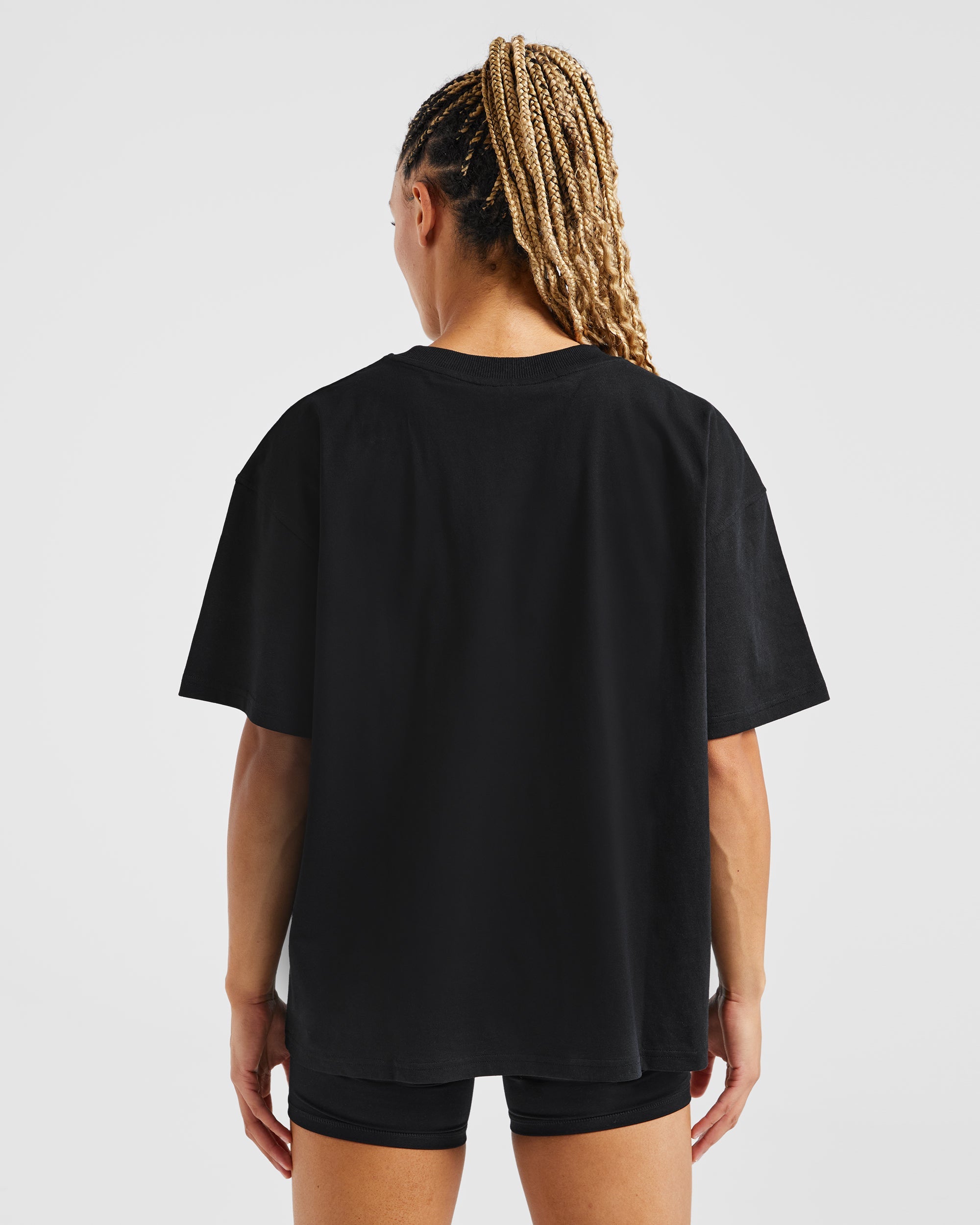 Justine Oversized T Shirt - Noir/Rouge