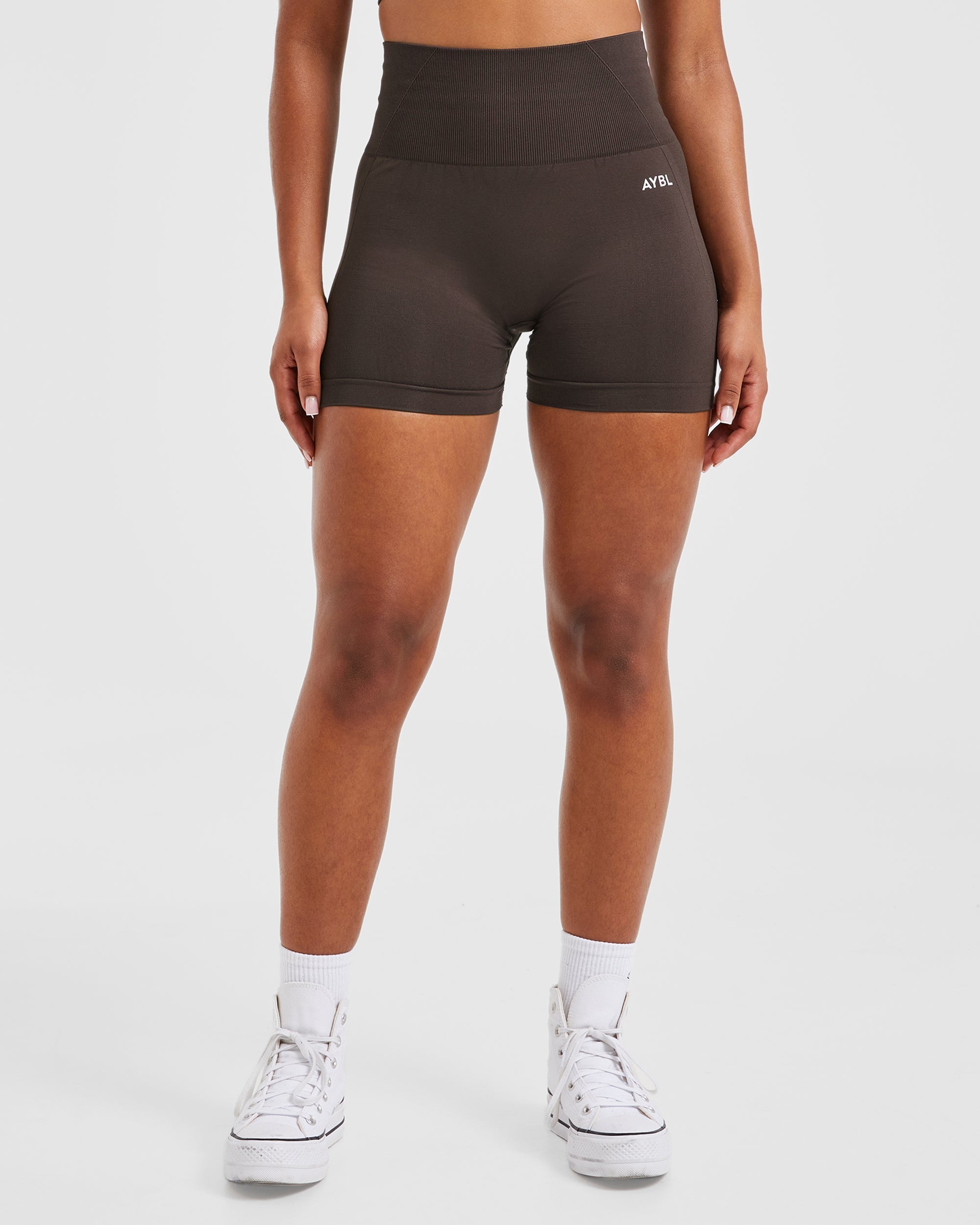 Empower Seamless Shorts - Cocoa Marron