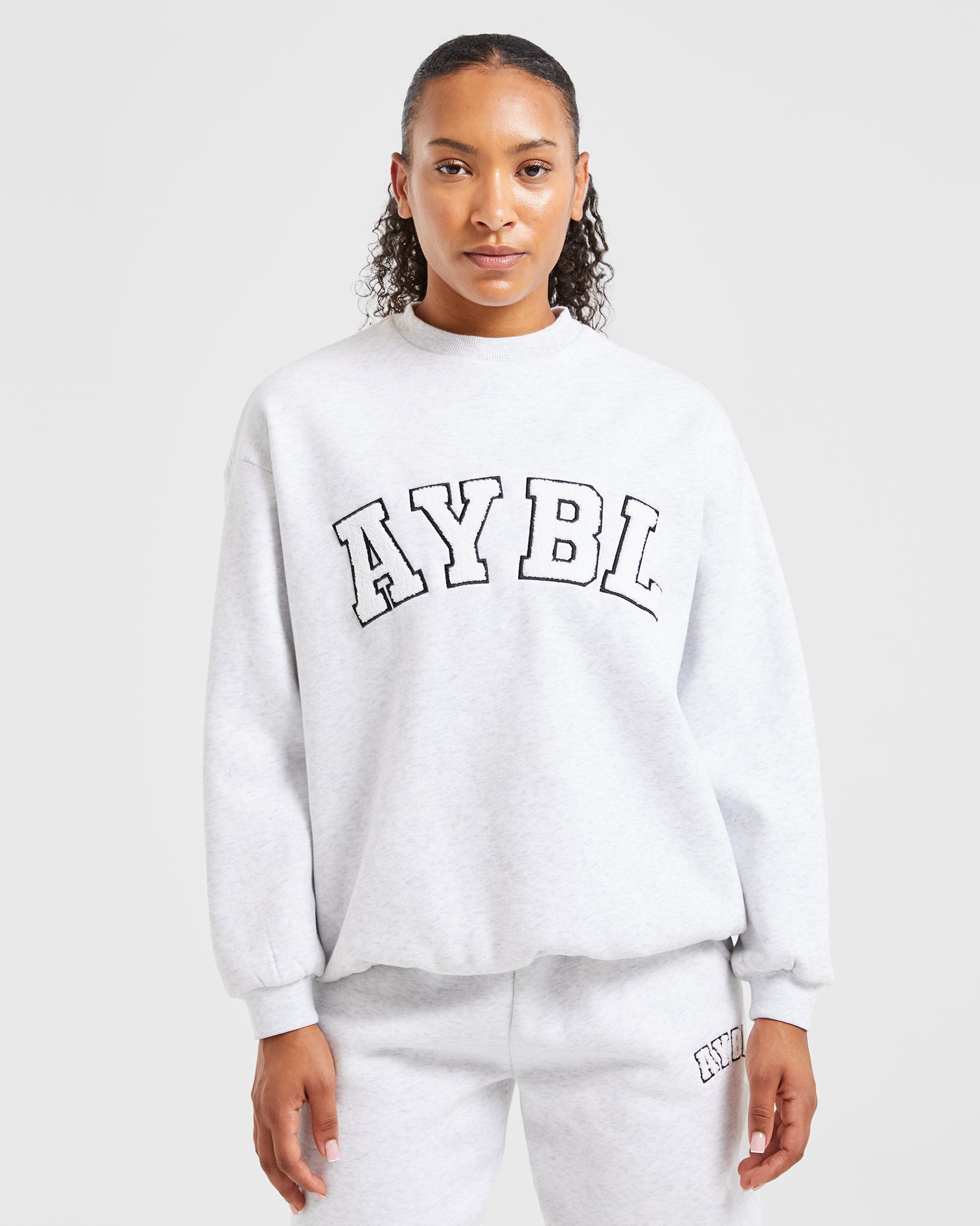 Varsity Oversized Sweatshirt - Heather Gris