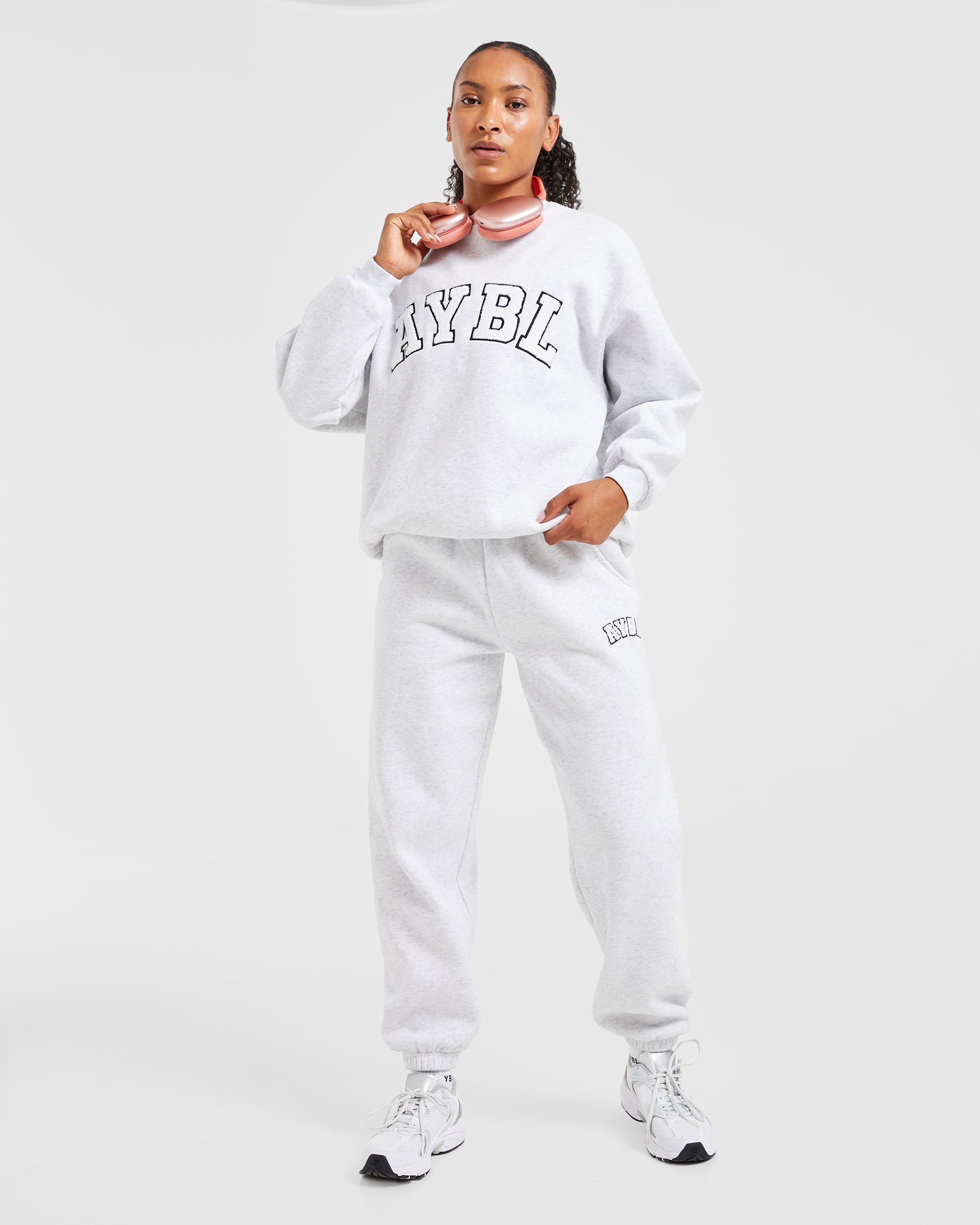 Varsity Oversized Sweatshirt - Heather Gris