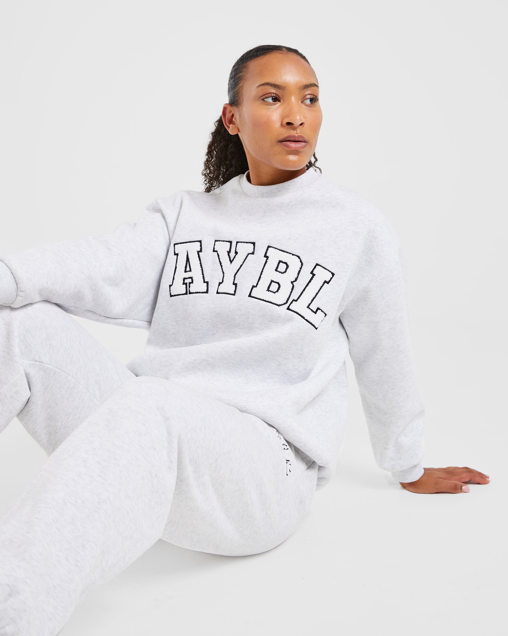 Varsity Oversized Sweatshirt - Heather Gris