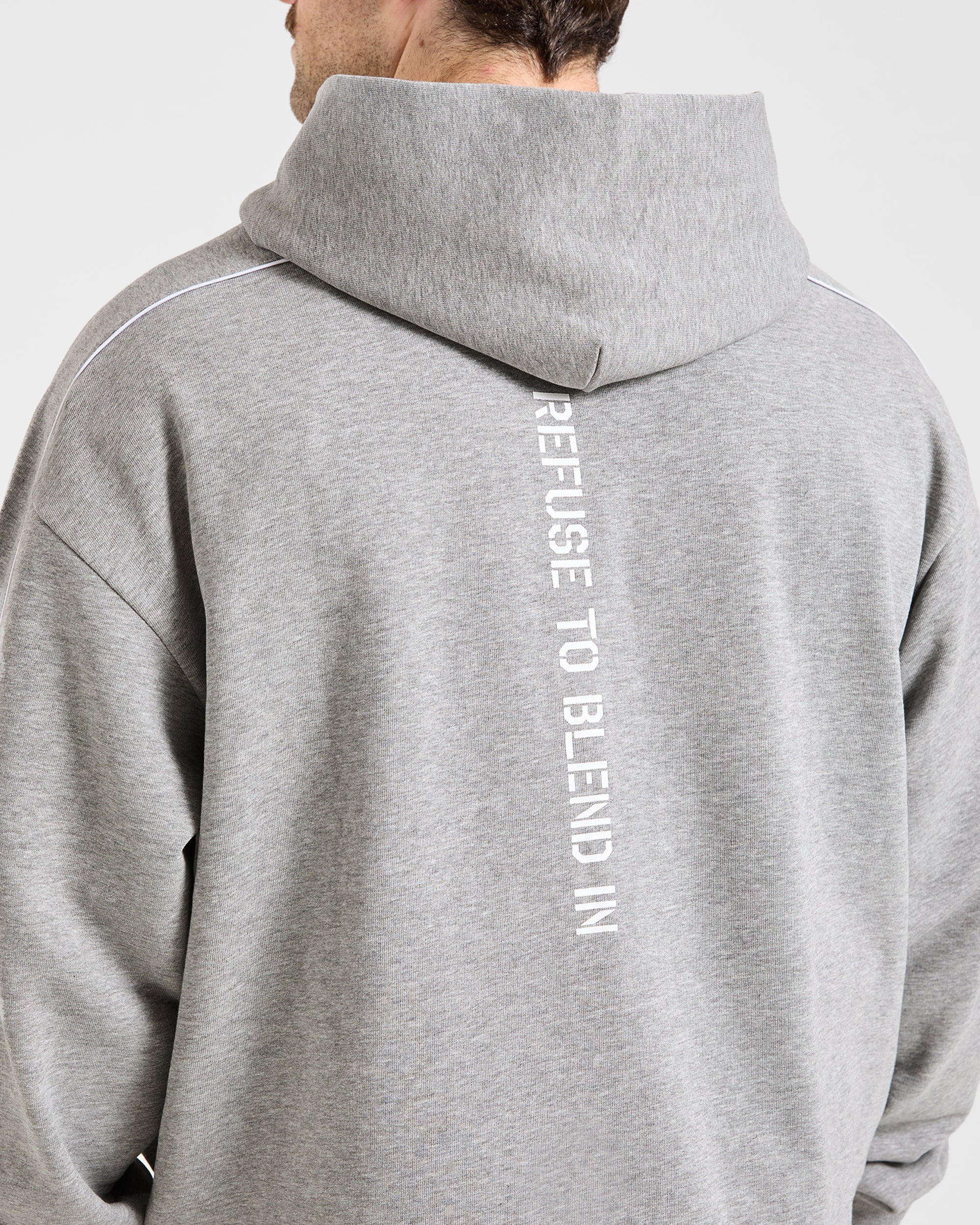 Cam Kissel x Oversized Full Zip Hoodie - Mid Marl Gris