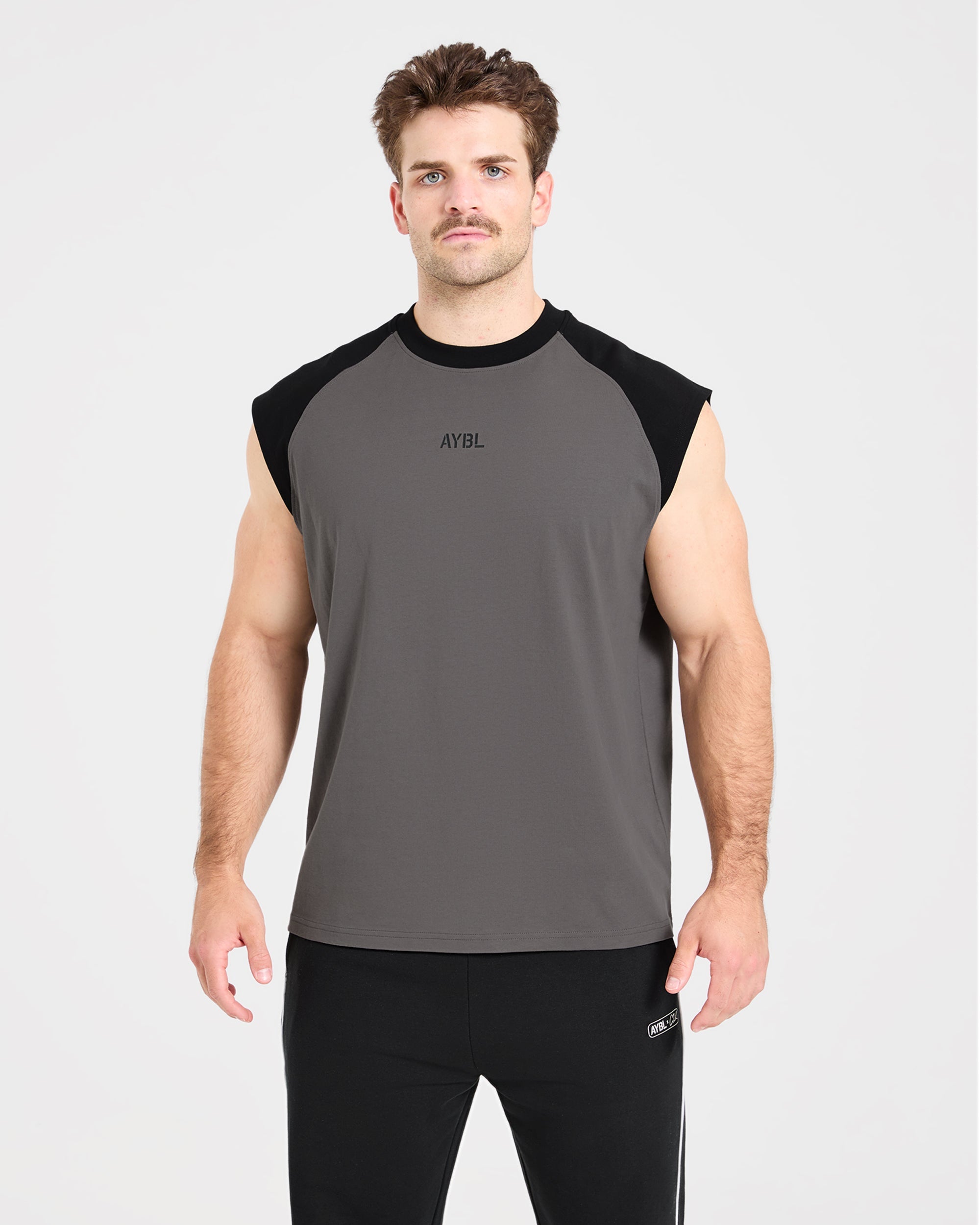 Cam Kissel x Contrast Oversized Tank - Charcoal/Noir