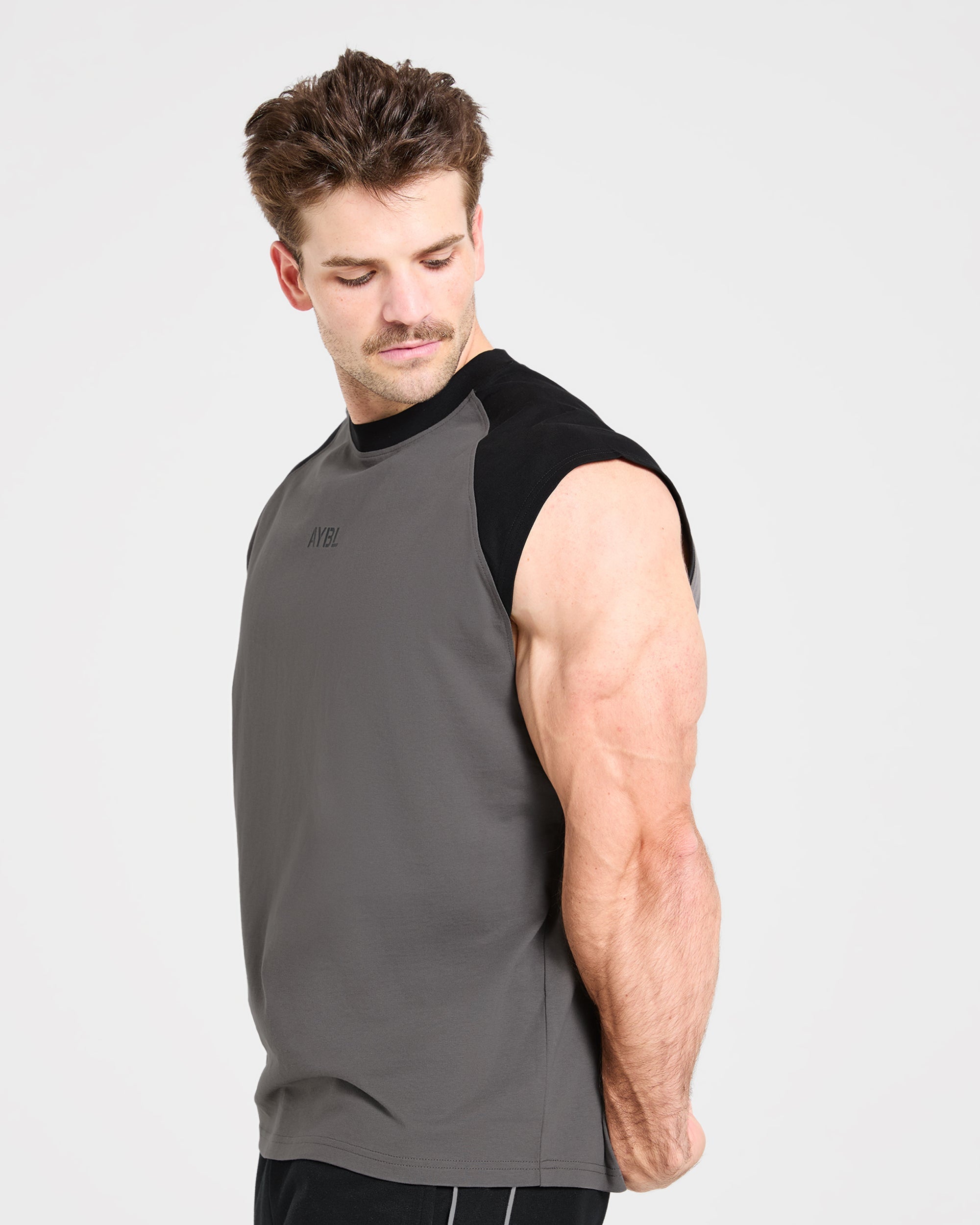 Cam Kissel x Contrast Oversized Tank - Charcoal/Noir