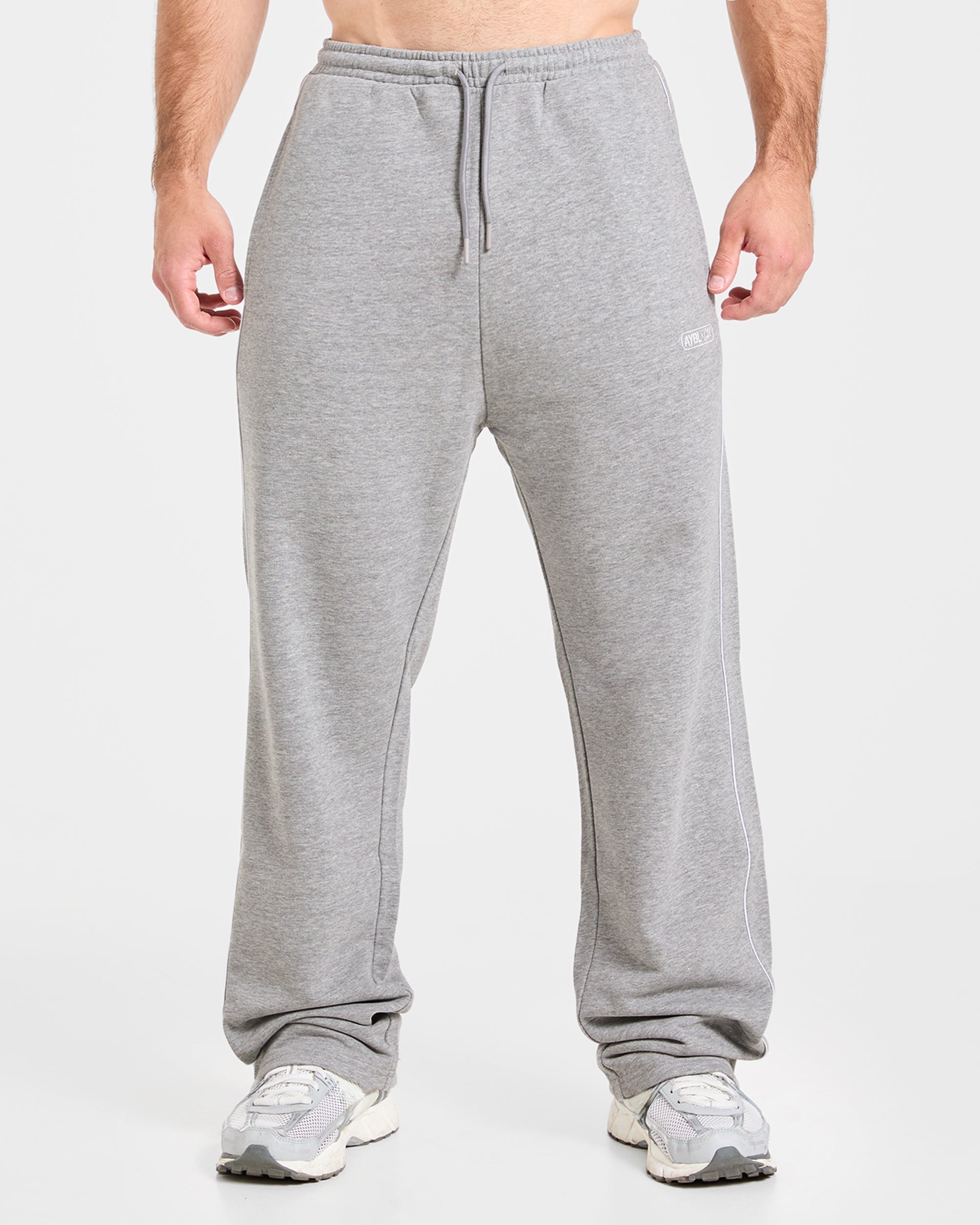 Cam Kissel x Oversized Straight Leg Joggers - Mid Marl Gris