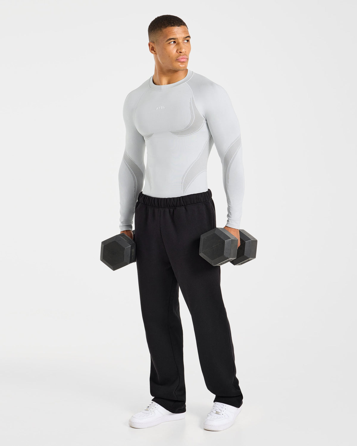 Charge Seamless Long Sleeve T Shirt - Light Gris